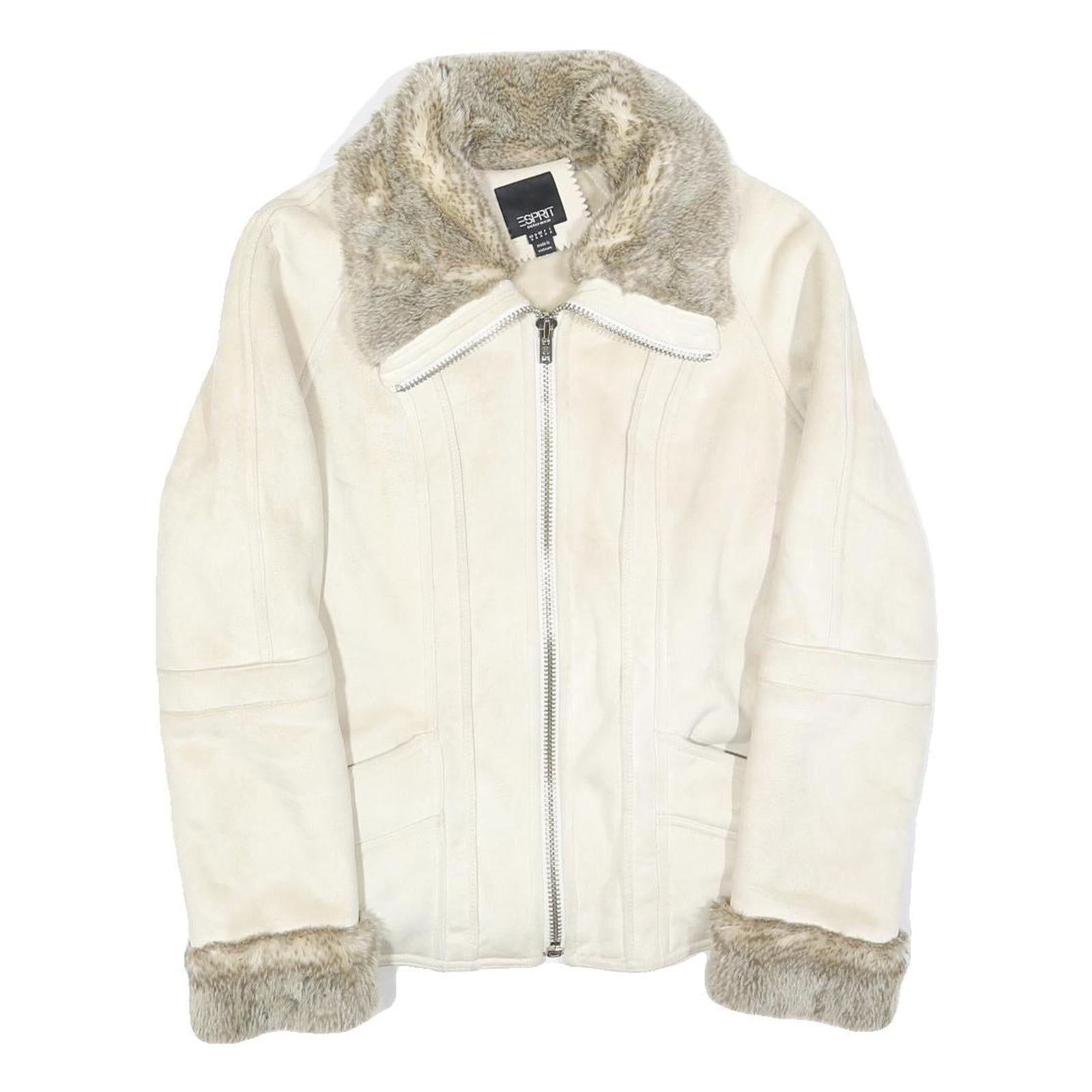 Buy ESPRIT Womens White Suede Jacket S Faux Fur Collar Cuffs Zip Closure Casual Refurbished - $46.79 ESPRIT Womens White Suede Jacket S Faux Fur Collar Cuffs Zip Closure Casual Refurbished - N/A refurbished available on Cerqular