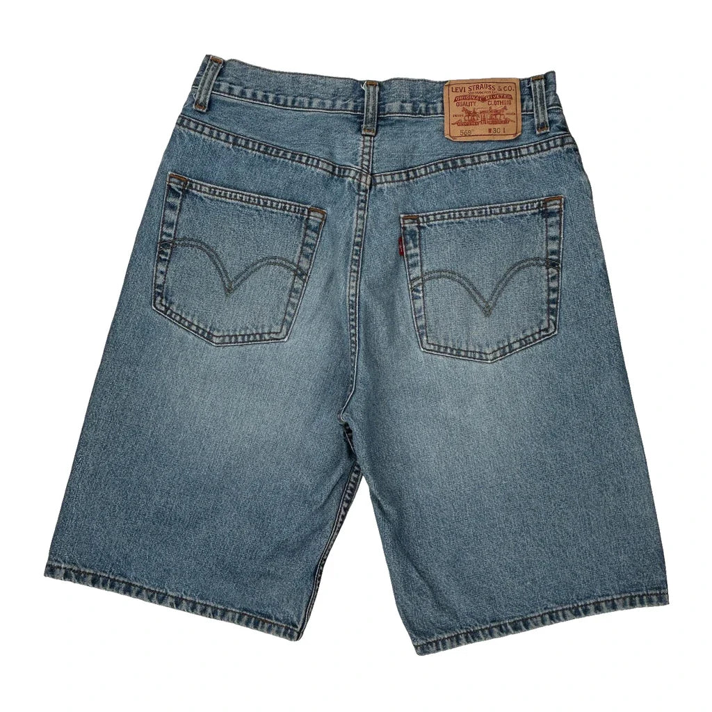 Buy Levis Denim Shorts - 32W 11L Blue Denim Refurbished - $37.57 Levis Denim Shorts - 32W 11L Blue Denim Refurbished - Thrifted (note: this is a term often used to describe second- refurbished available on Cerqular