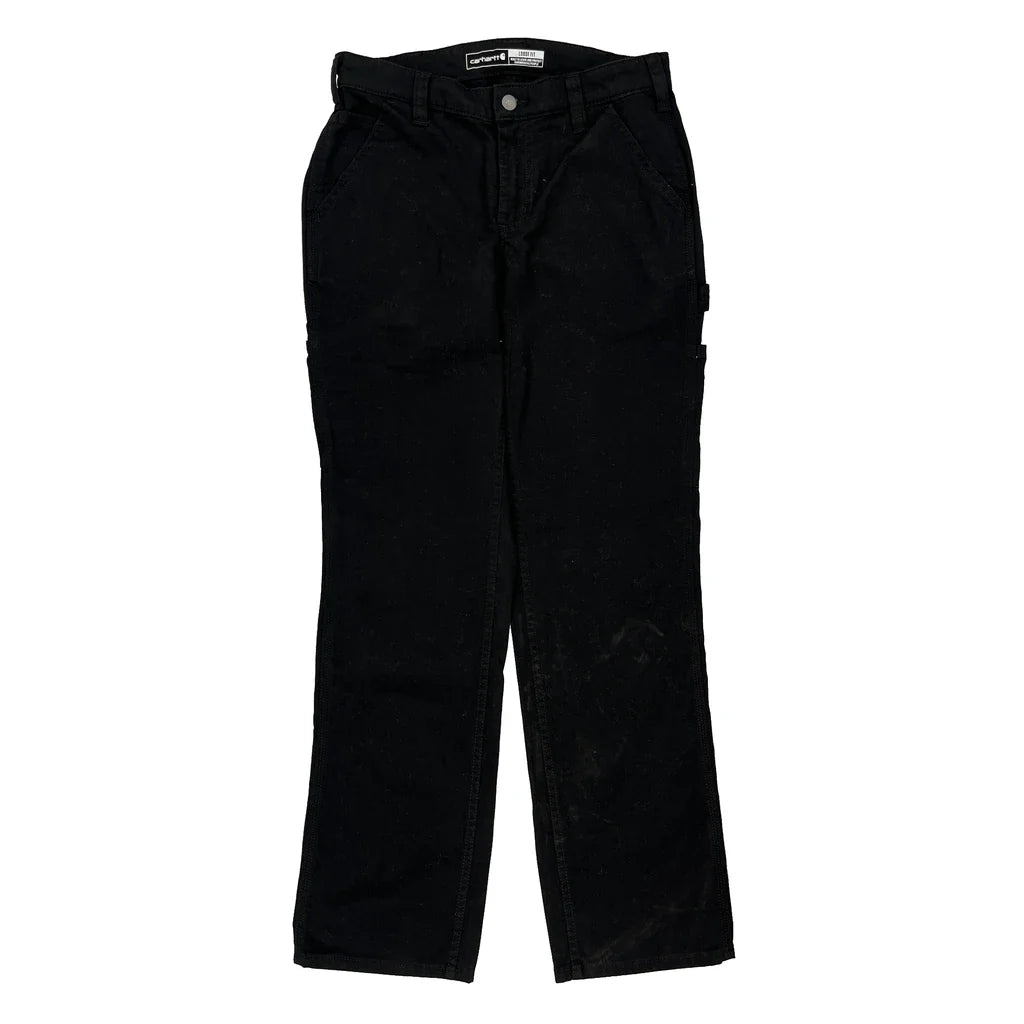 Carhartt Carpenter Trousers - 28W UK 8 Black Cotton Refurbished - Thrifted (note: this is a term often used to describe second- refurbished available on Cerqular
