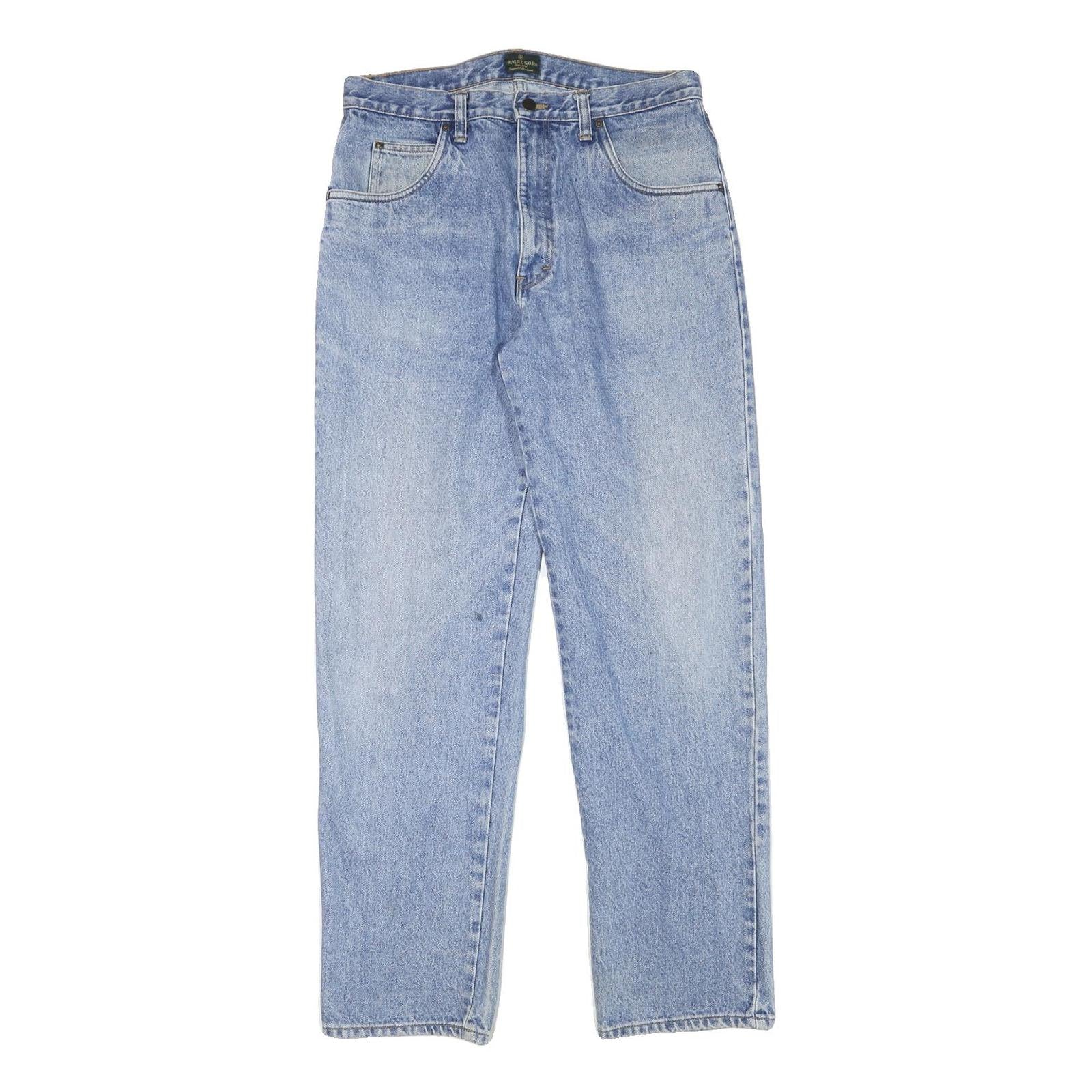 MCGREGOR Mens Jeans Blue Regular Straight Denim Light W31 L31 Classic Fit Zip Refurbished - N/A refurbished available on Cerqular