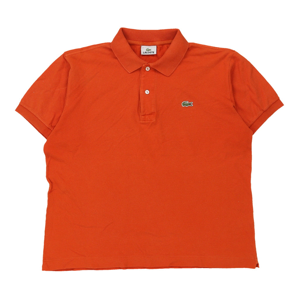 Lacoste Polo Shirt - Medium Orange Cotton Refurbished - Thrifted (note: this is a term often used to describe second- refurbished available on Cerqular