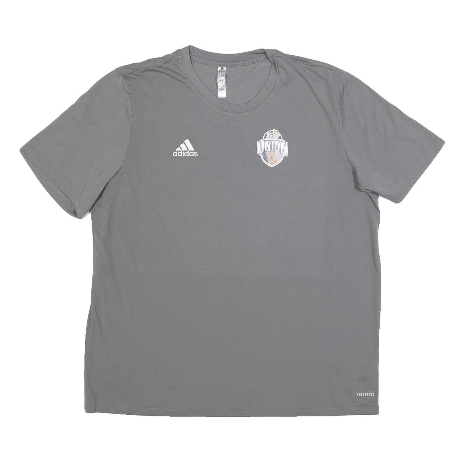 ADIDAS Mens Grey Union Graphic T-Shirt XL Short Sleeve Crew Neck Athletic Sports Refurbished - N/A refurbished available on Cerqular