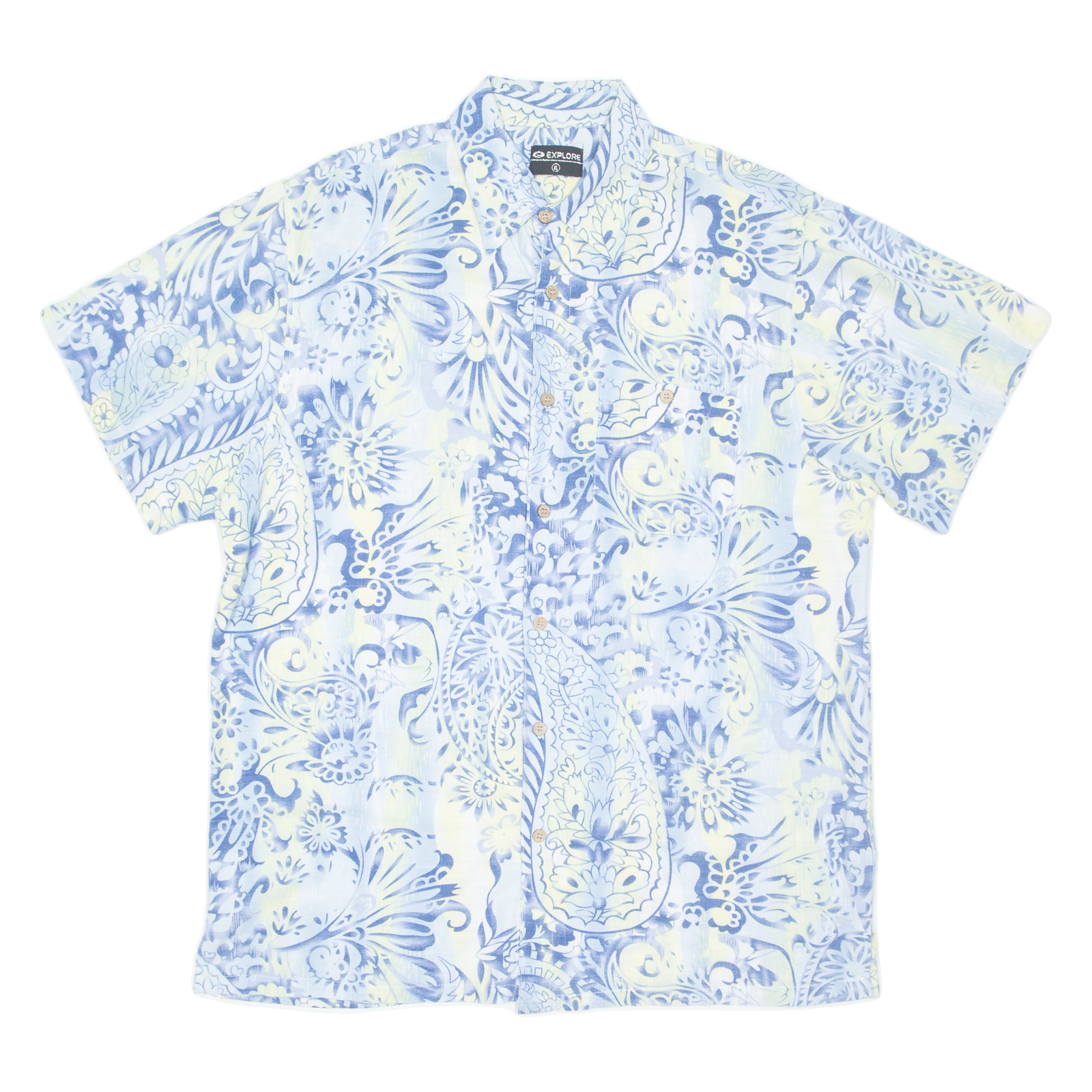 EXPLORE Mens Shirt Blue Gingham XL Refurbished - N/A refurbished available on Cerqular