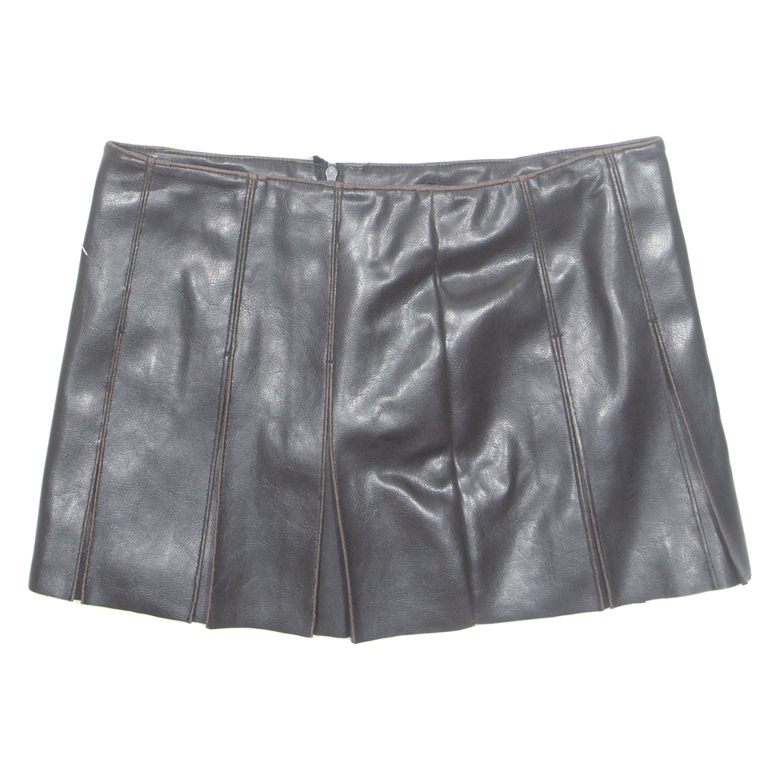 Womens Pleated Skirt Brown Short M Refurbished - N/A refurbished available on Cerqular