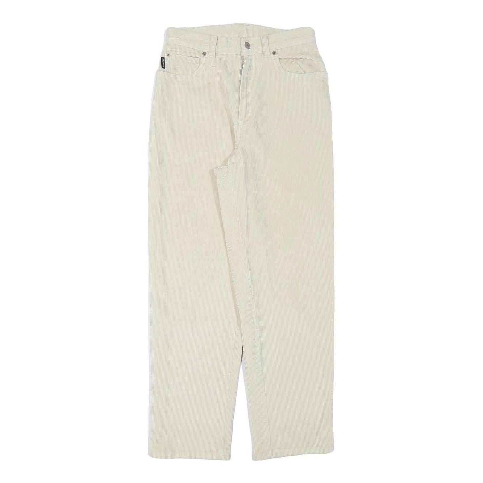 LAUREN RALPH LAUREN Womens Cotton Blend Cream Regular Straight Trousers W26 L27 Refurbished - N/A refurbished available on Cerqular