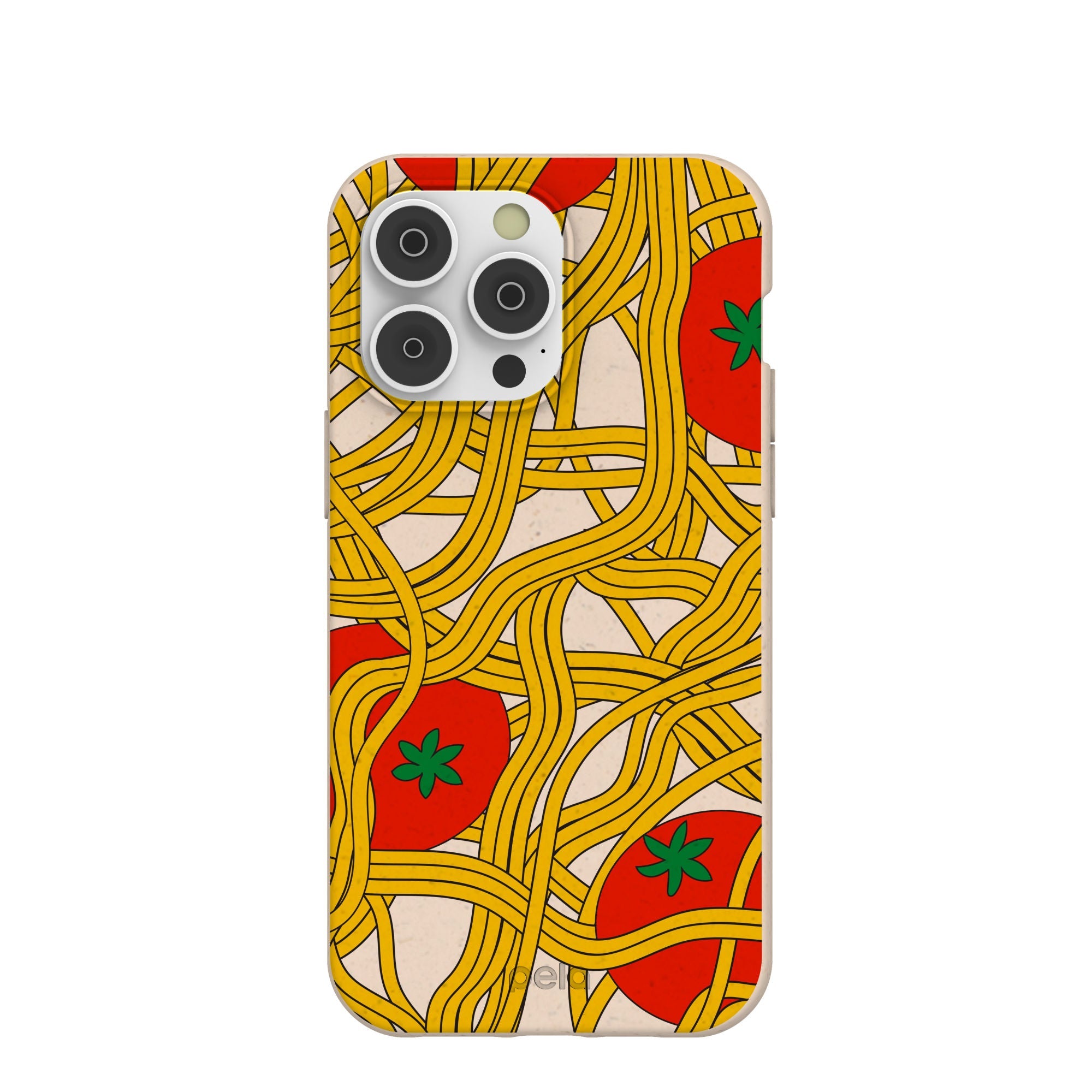 Seashell Spaghetti Splash iPhone 14 Pro Max Case Refurbished - Pela Case refurbished available on Cerqular