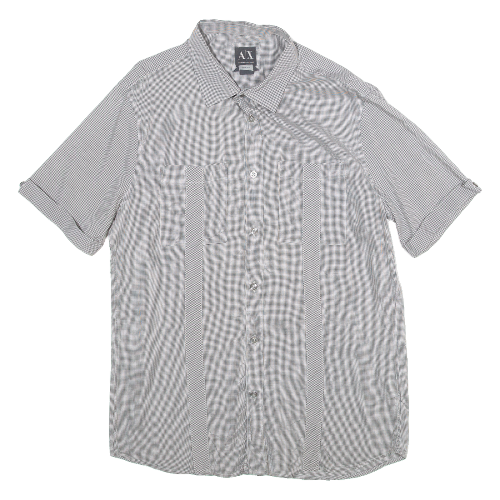 ARMANI EXCHANGE Slim Fit Mens Shirt Black L Refurbished - N/A refurbished available on Cerqular