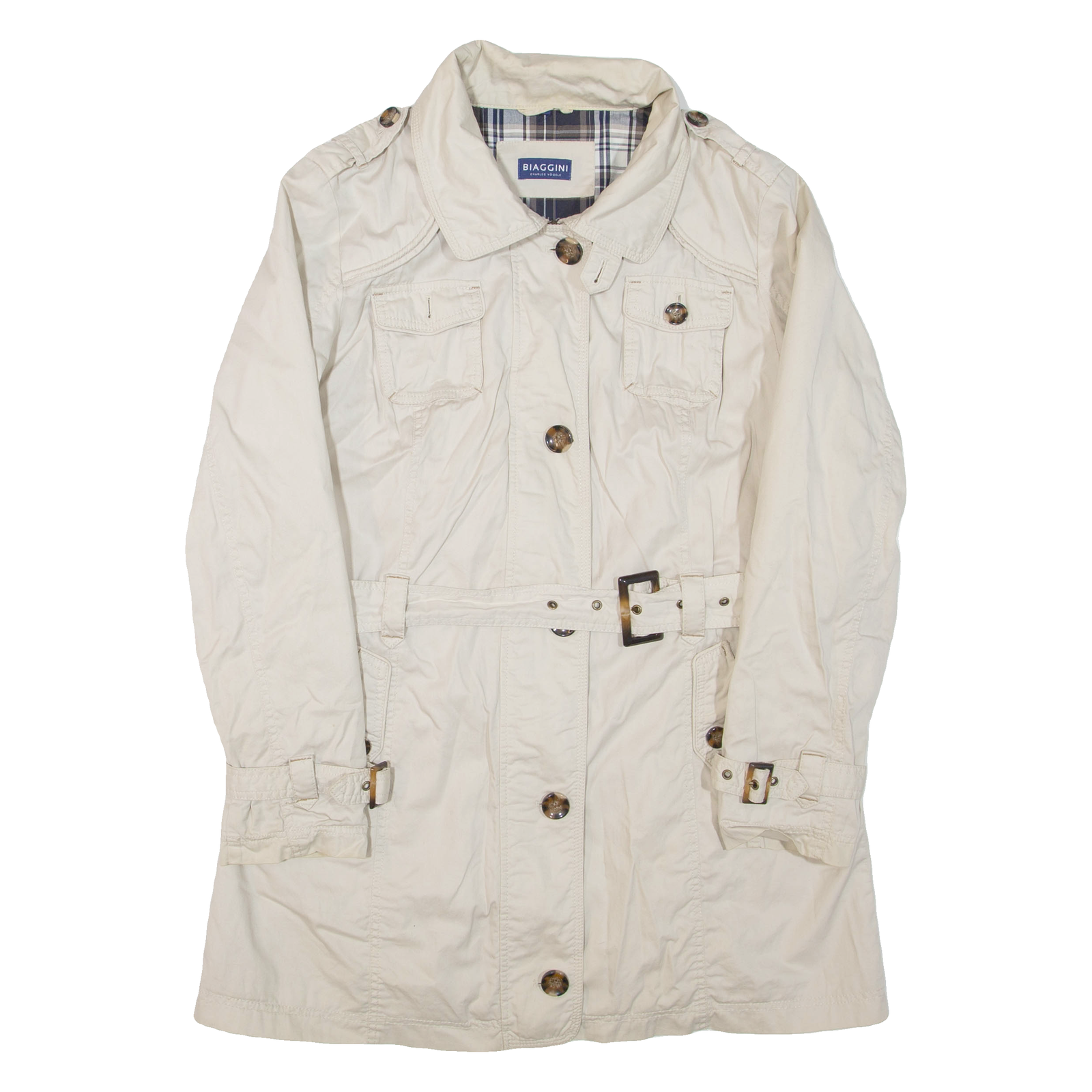 Buy BIAGGINI Belted Womens Trench Jacket Beige L Refurbished - $42.89 BIAGGINI Belted Womens Trench Jacket Beige L Refurbished - N/A refurbished available on Cerqular