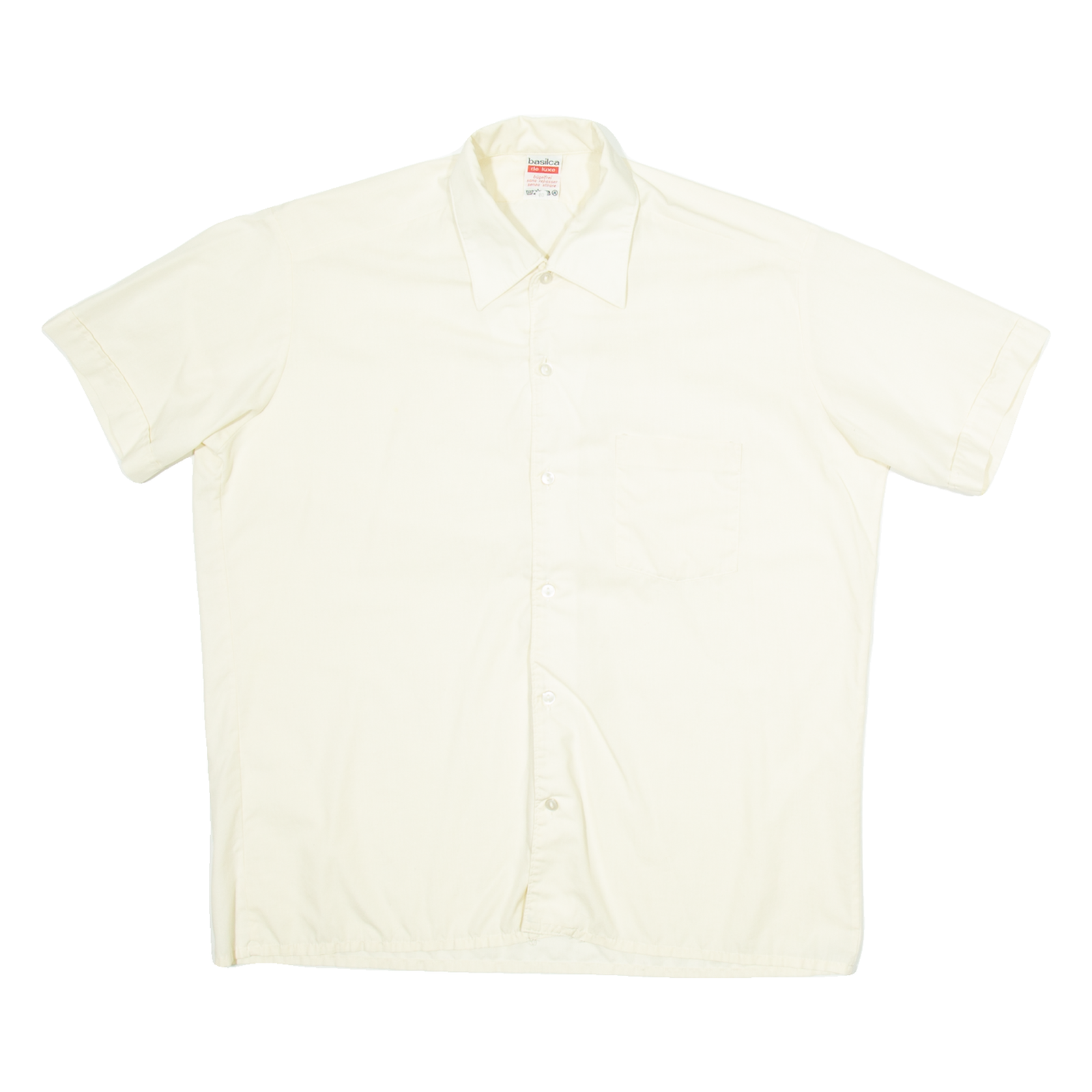 BASILICA Mens Plain Shirt Cream M Refurbished - N/A refurbished available on Cerqular