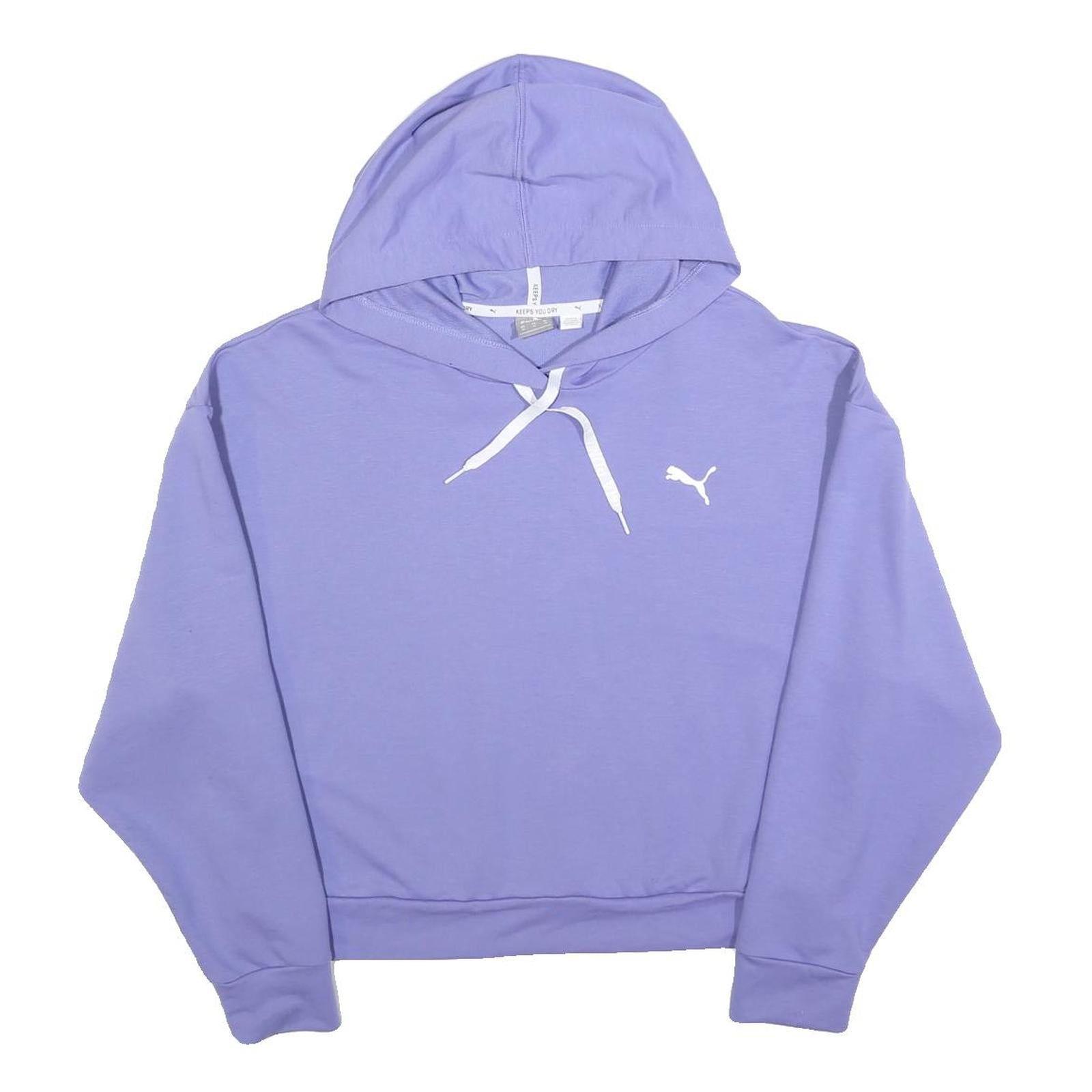 PUMA Womens Purple Pullover Hoodie M Cotton Blend Casual Sweatshirt Refurbished - N/A refurbished available on Cerqular
