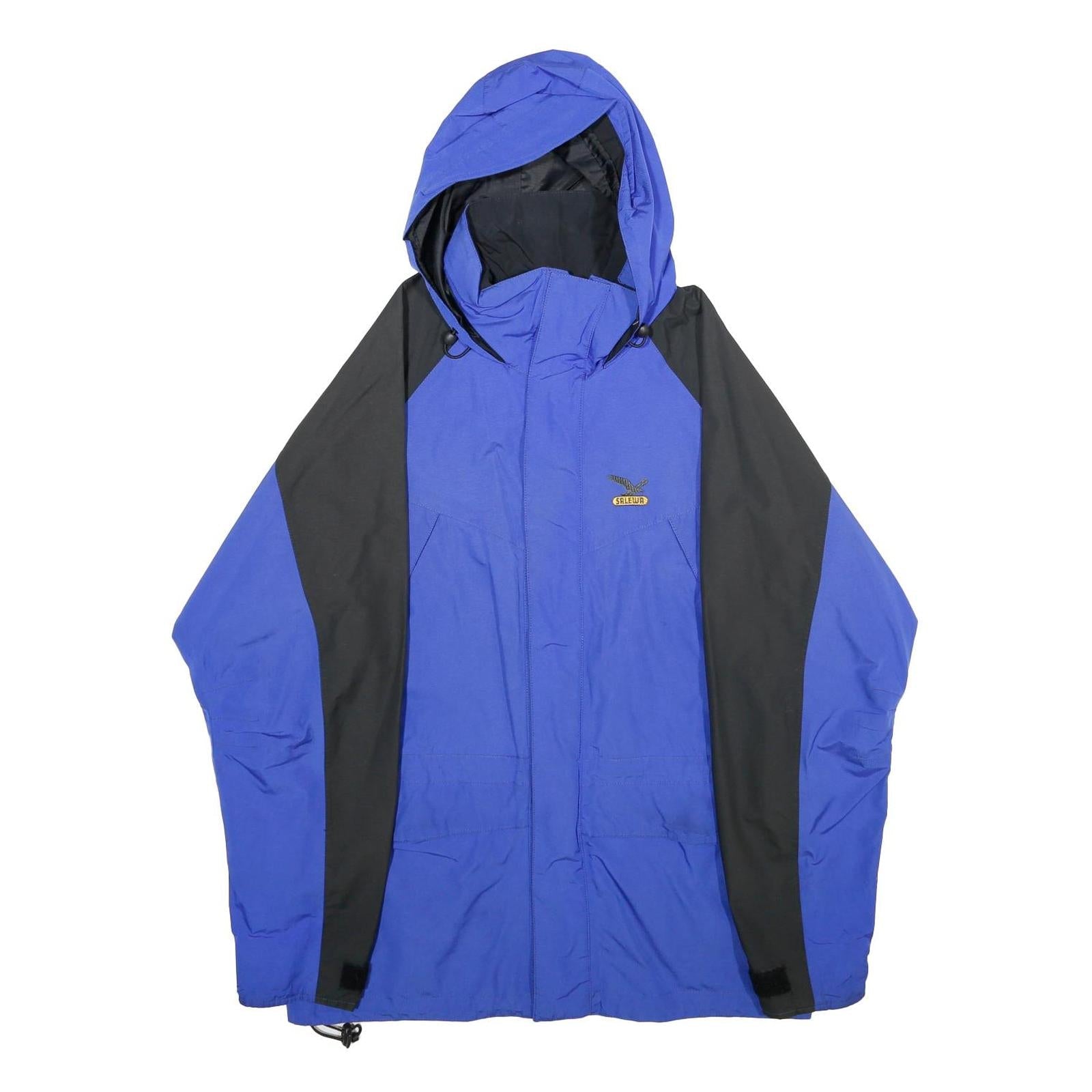 SALEWA Mens Blue & Black Outdoor Jacket M Polyamide Plain Zip Hooded Refurbished - N/A refurbished available on Cerqular