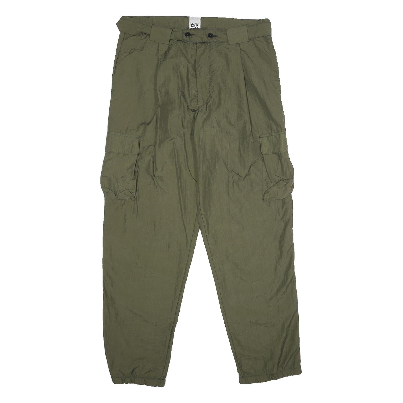IXOS BEYOND Mens Olive Relaxed Cargo Trousers W36 L30 Zip Polyamide Casual Refurbished - N/A refurbished available on Cerqular