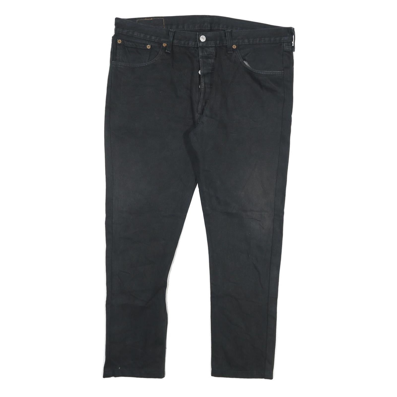 LEVI'S 501 Mens Black Slim Jeans Denim W36 L26 Button Classic Fit Refurbished - N/A refurbished available on Cerqular