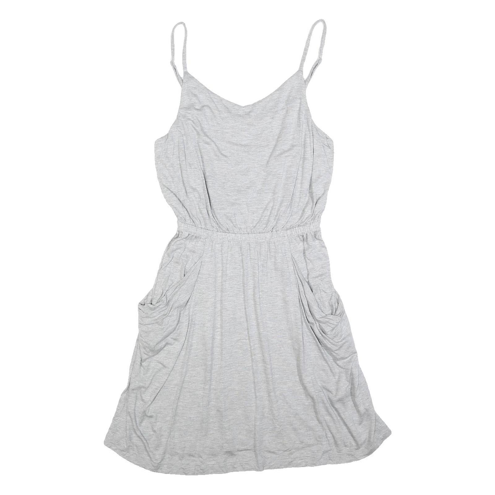 GAP Womens Grey Cotton Spaghetti Strap Day Dress Size M Comfortable Casual Refurbished - N/A refurbished available on Cerqular