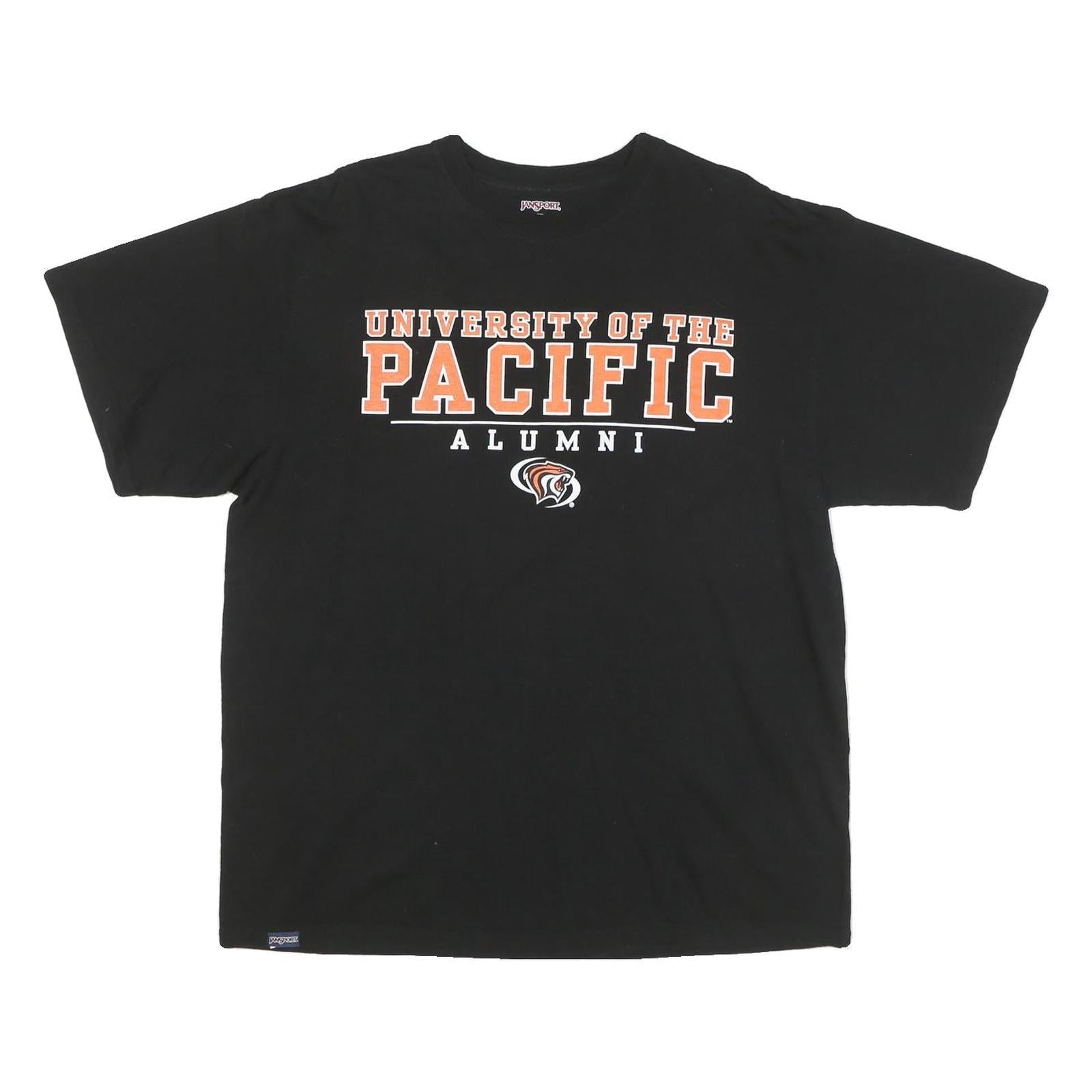 JANSPORT Mens Black University Of The Pacific Alumni Graphic T-Shirt XL Crew Refurbished - N/A refurbished available on Cerqular