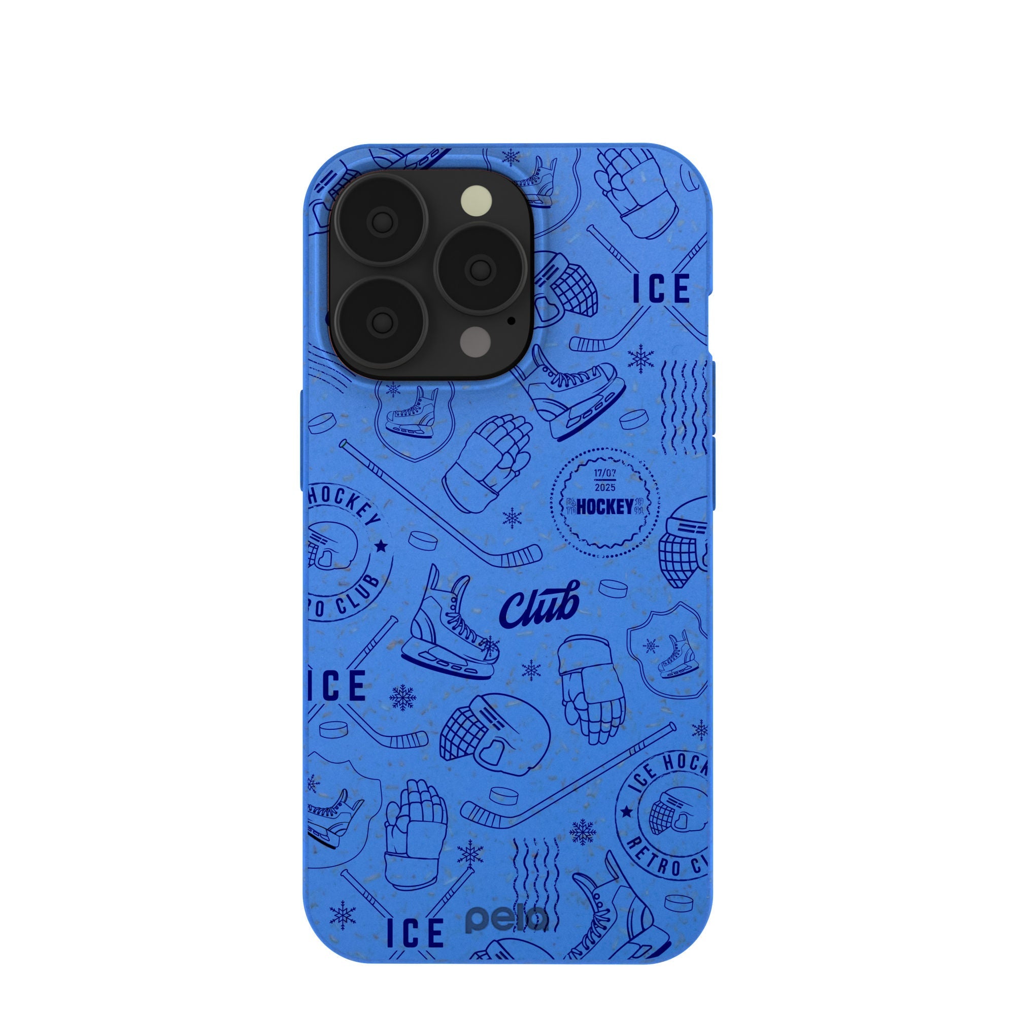 Electric Blue Hockey Postage iPhone 13 Pro Case Refurbished - Pela Case refurbished available on Cerqular