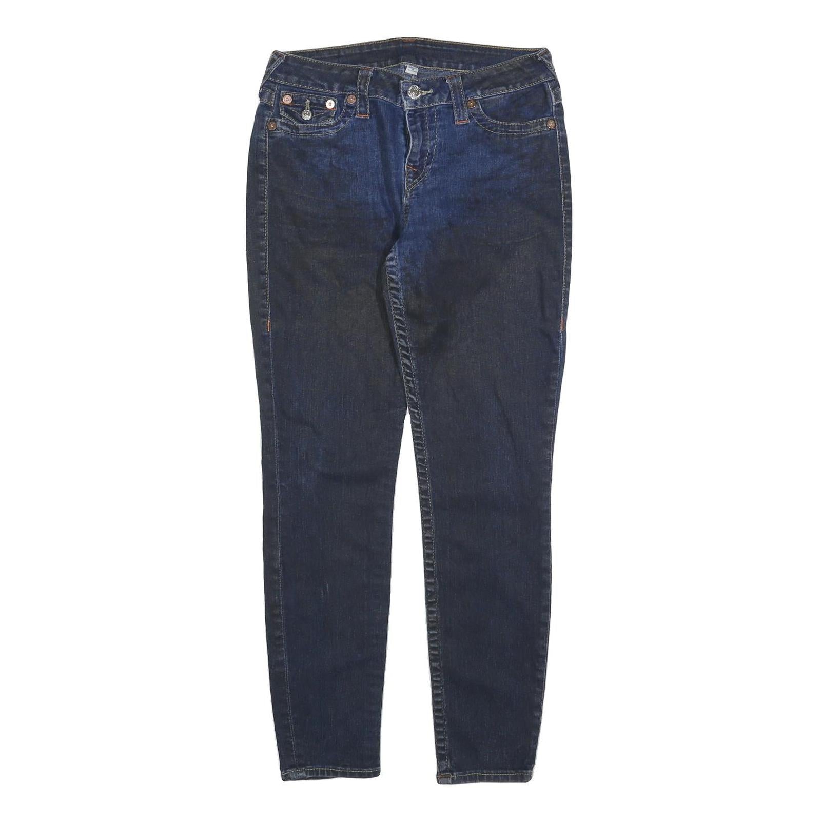 TRUE RELIGION Womens Slim Blue Denim Medium W29 L29 Slim Fit Zip Jeans Refurbished - N/A refurbished available on Cerqular