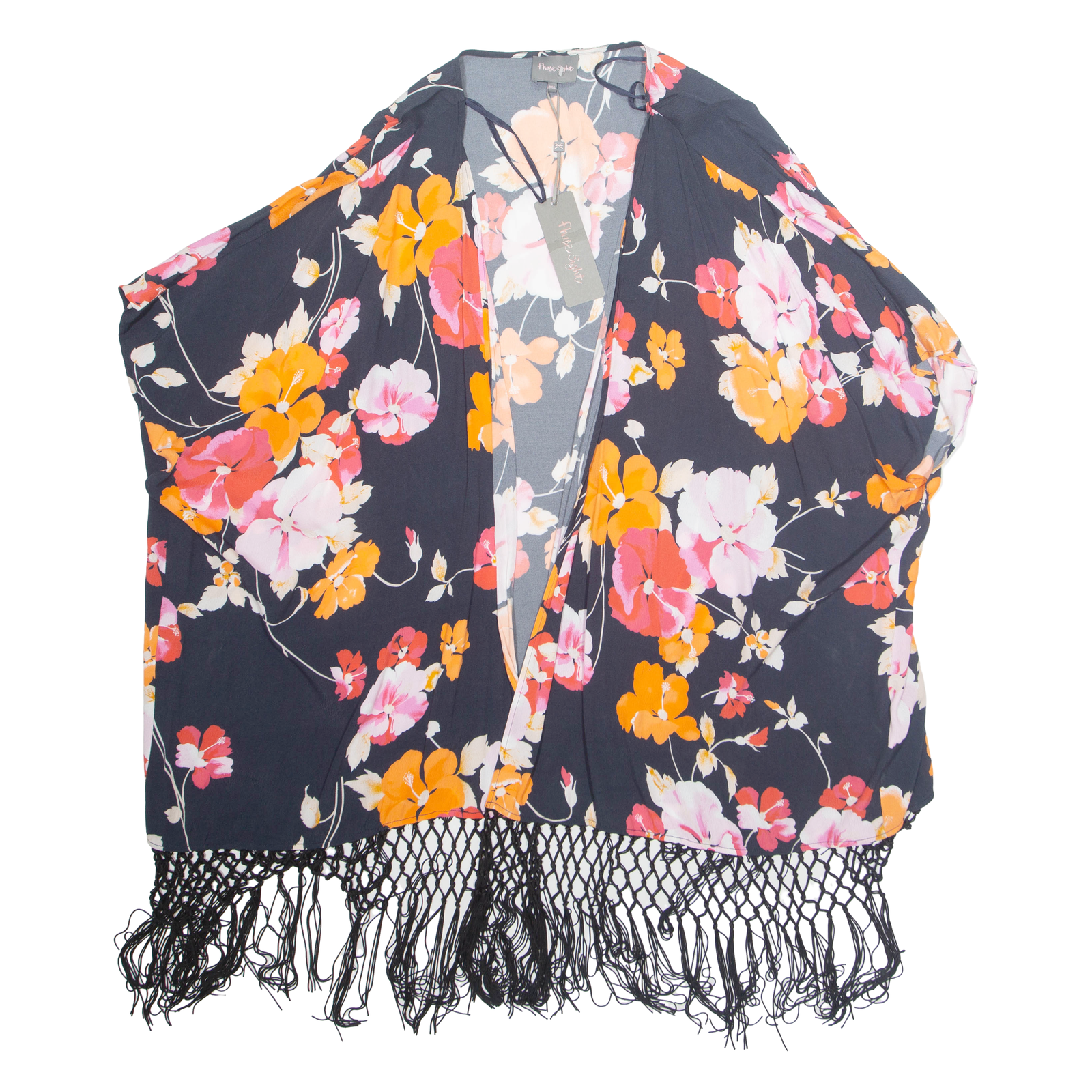 PHASE EIGHT Womens Kimono Blouse Blue Floral L Refurbished - N/A refurbished available on Cerqular