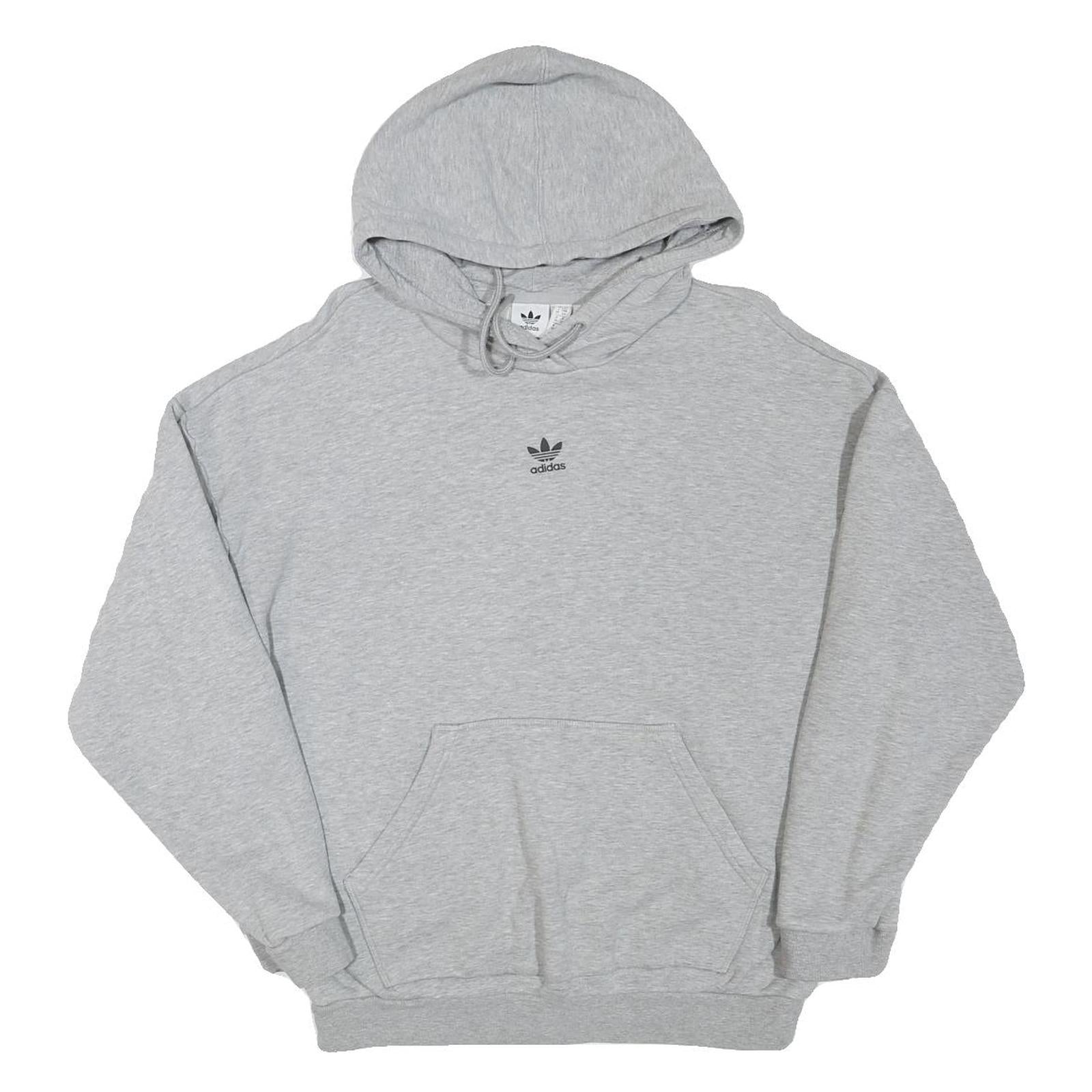 ADIDAS Womens Grey Hoodie UK 10 Cotton Blend Pullover Casual Sweatshirt Refurbished - N/A refurbished available on Cerqular