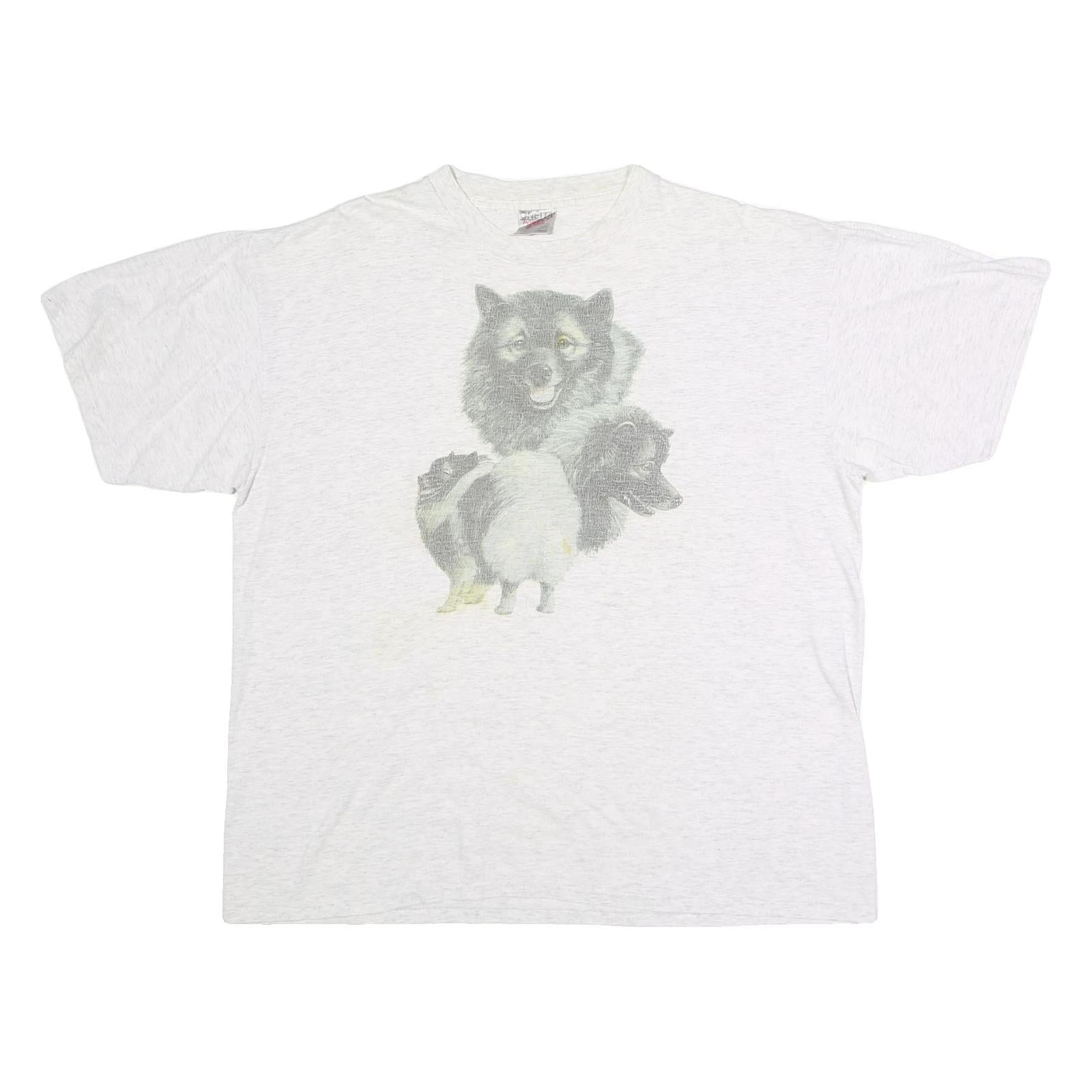 ONEITA Mens White Grey Graphic T-Shirt XL Short Sleeve Crew Neck Cotton Refurbished - N/A refurbished available on Cerqular