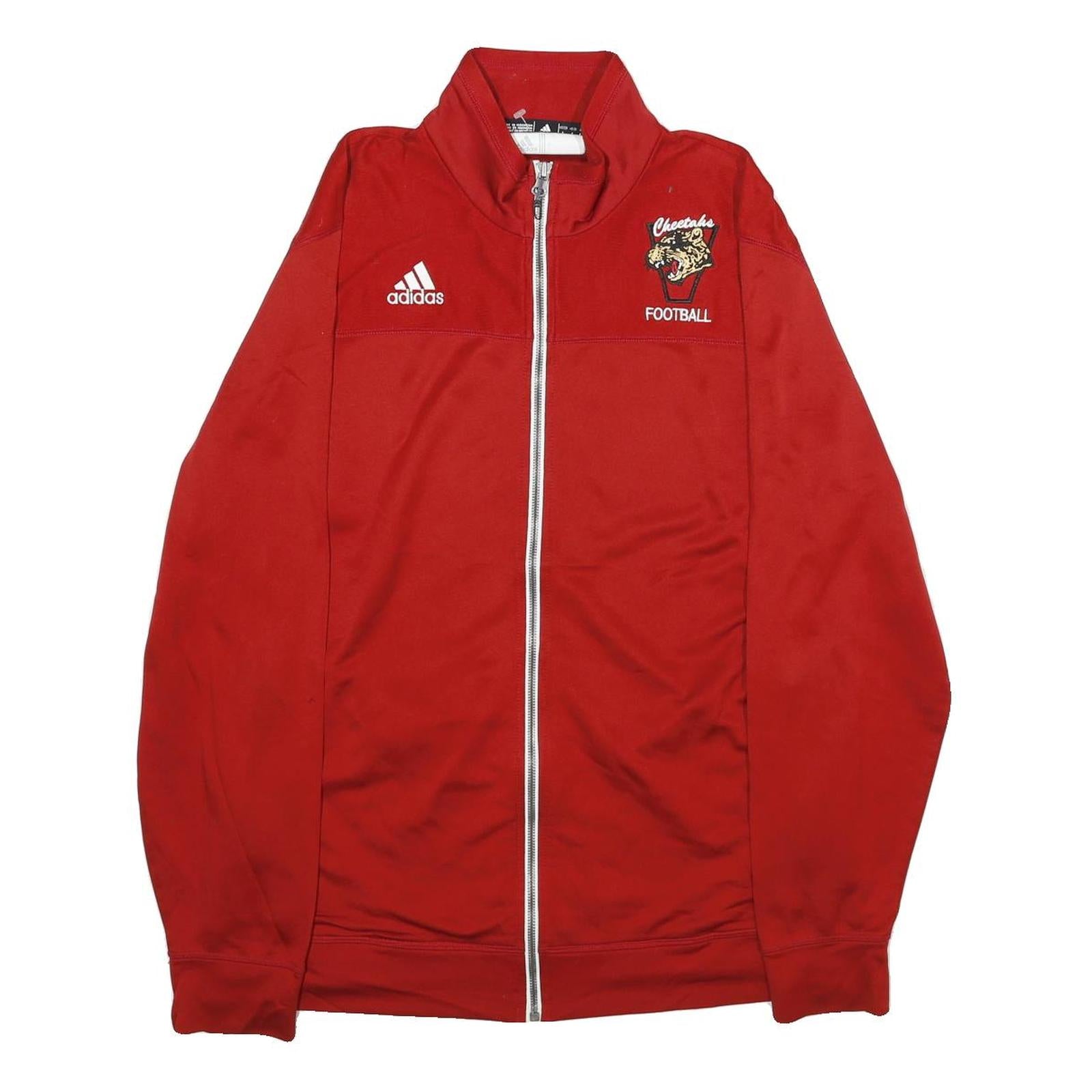 ADIDAS Mens Red Cheetahs Football Track Jacket L Polyester Zip Sportswear Refurbished - N/A refurbished available on Cerqular