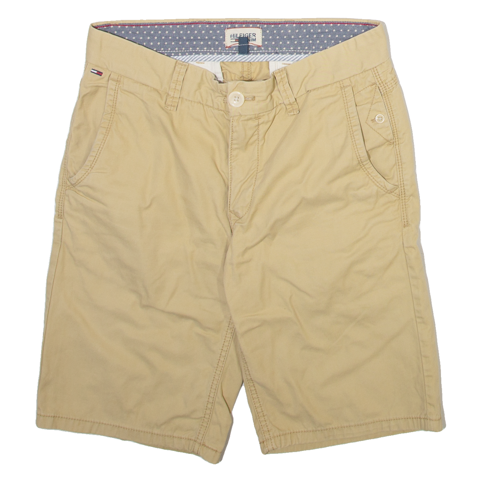 TOMMY HILFIGER Mens Casual Shorts Beige S W28 Refurbished - N/A refurbished available on Cerqular