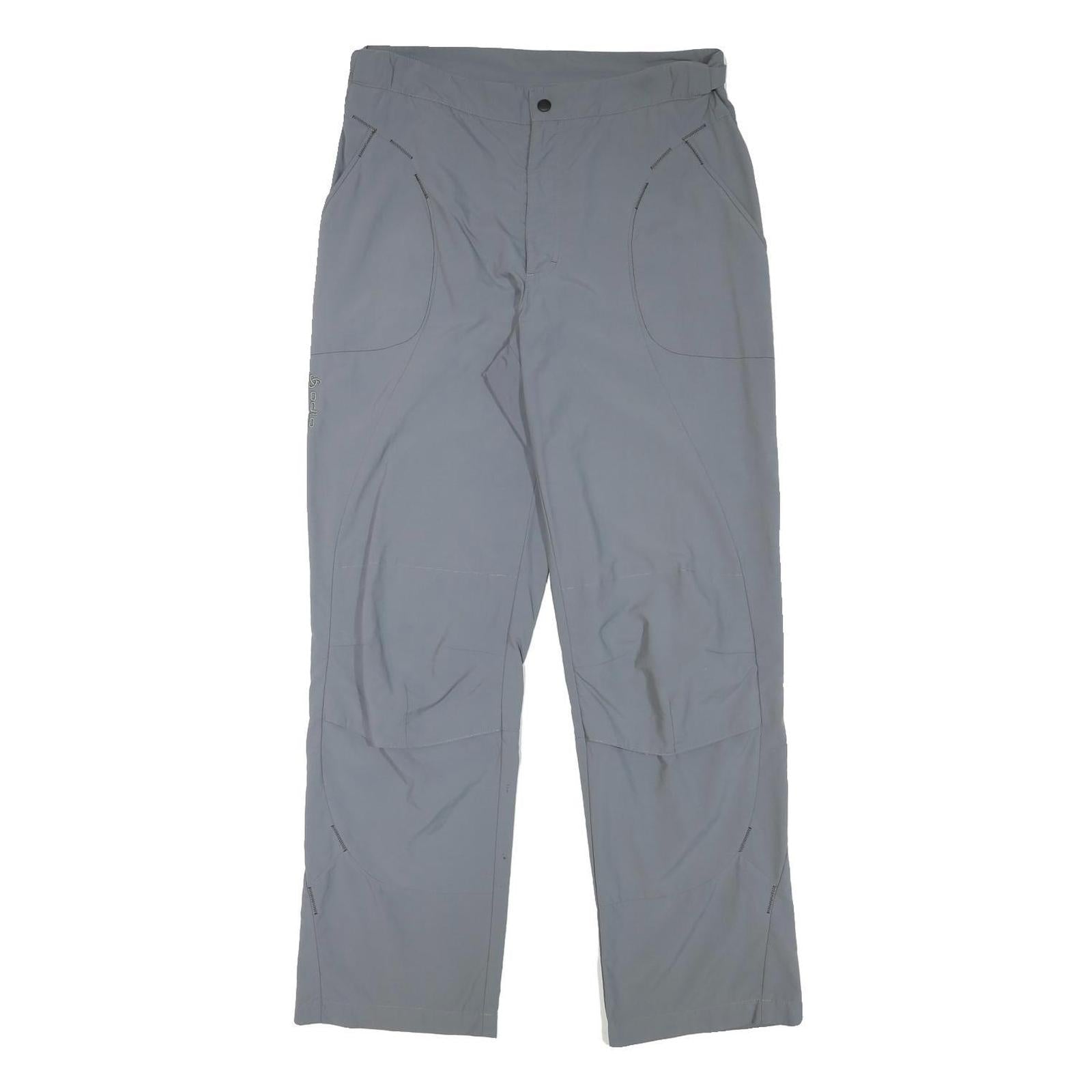 ODLO Mens Regular Fit Polyester Blend Grey Outdoor Trousers W32 L31 Zip Pockets Refurbished - N/A refurbished available on Cerqular