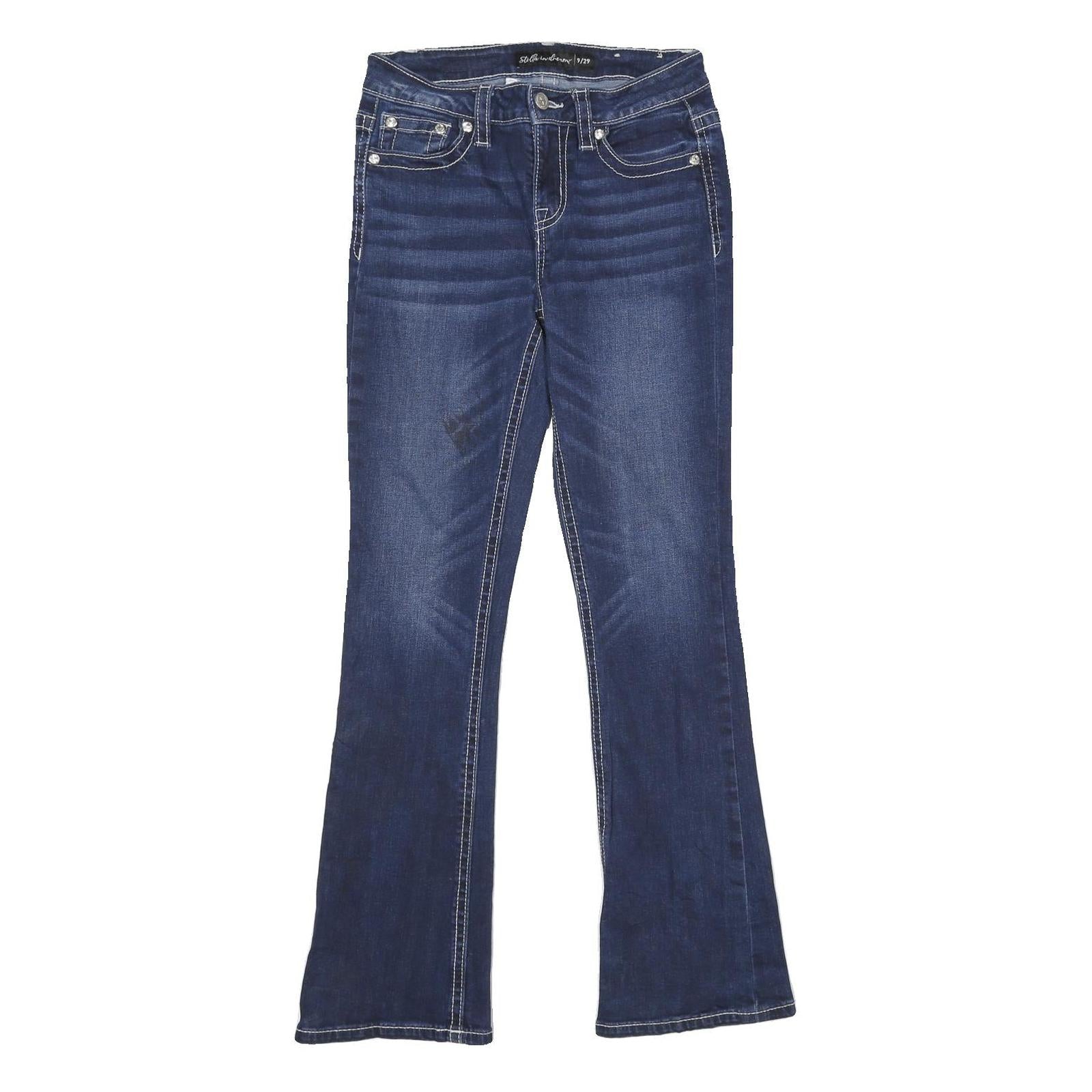 STELLA IN DREAMS Womens Regular Fit Bootcut Denim Dark W29 L31 Stretch Blue Refurbished - N/A refurbished available on Cerqular