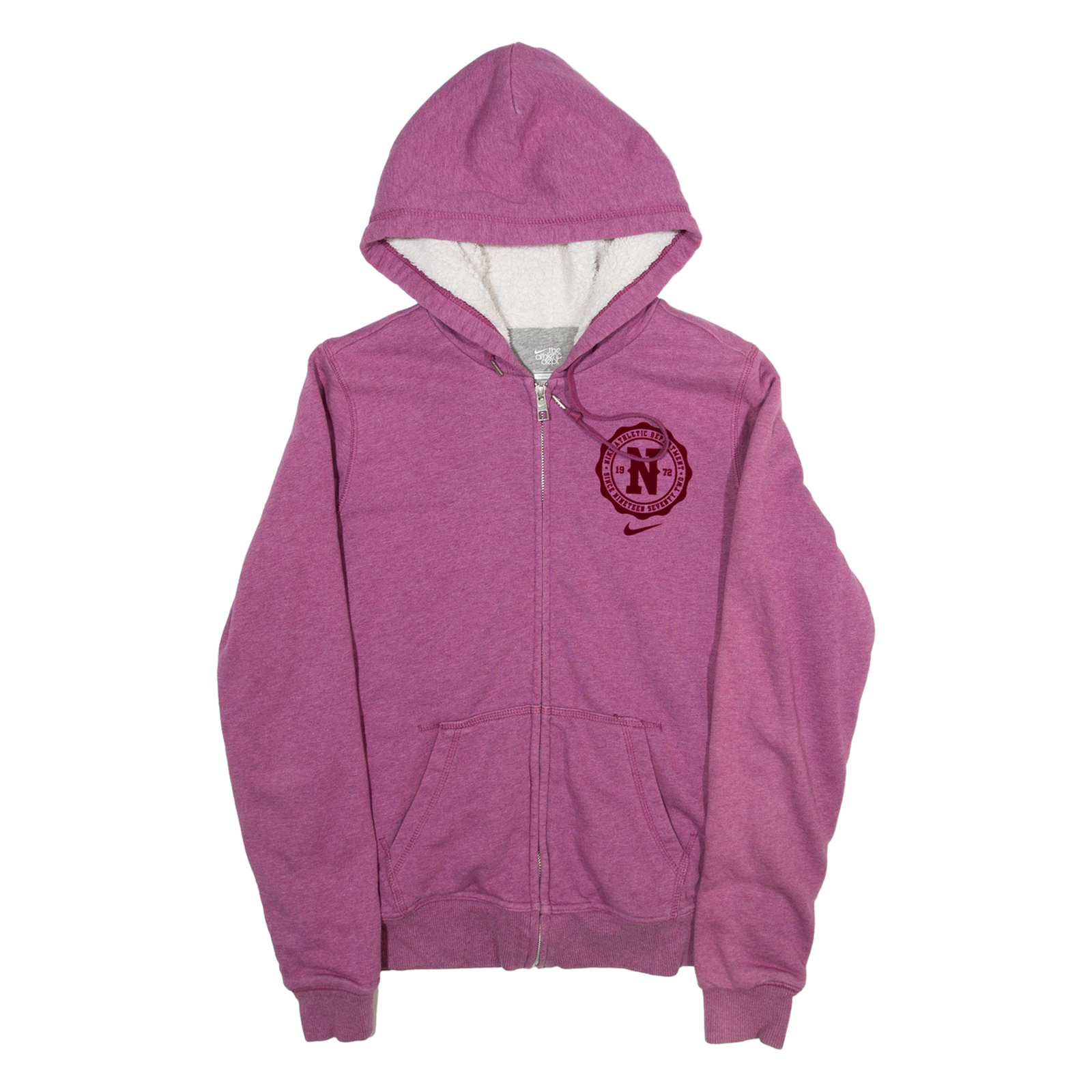 NIKE Womens Pink Hoodie 90s Full Zip L Refurbished - N/A refurbished available on Cerqular