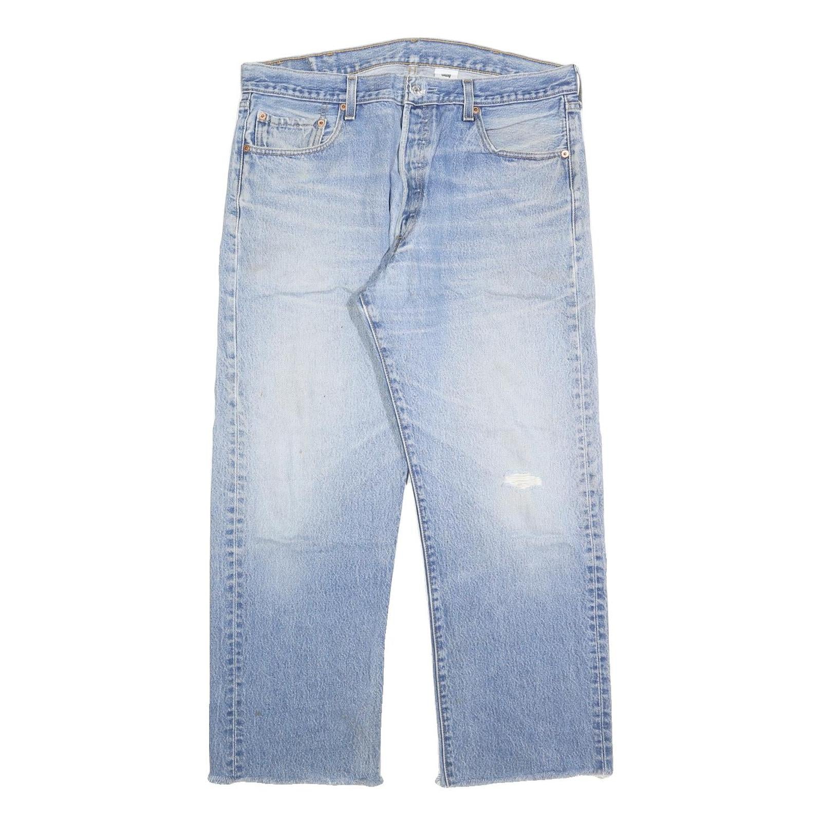 LEVI'S 501XX Mens Jeans Blue Regular Straight Denim Light W38 L28 Button Refurbished - N/A refurbished available on Cerqular