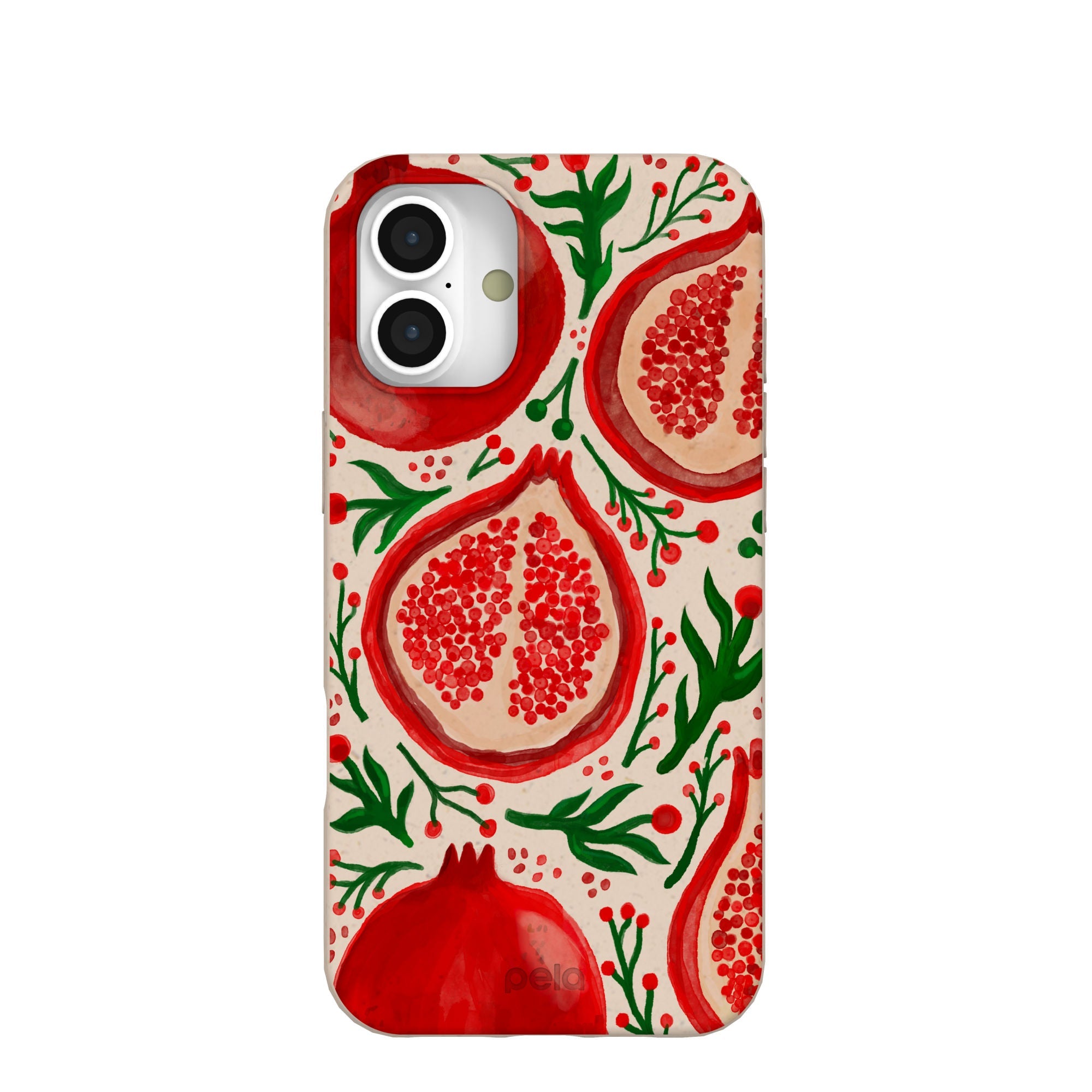 Seashell Pomegranate Cheer iPhone 16 Plus Case Refurbished - Pela Case refurbished available on Cerqular
