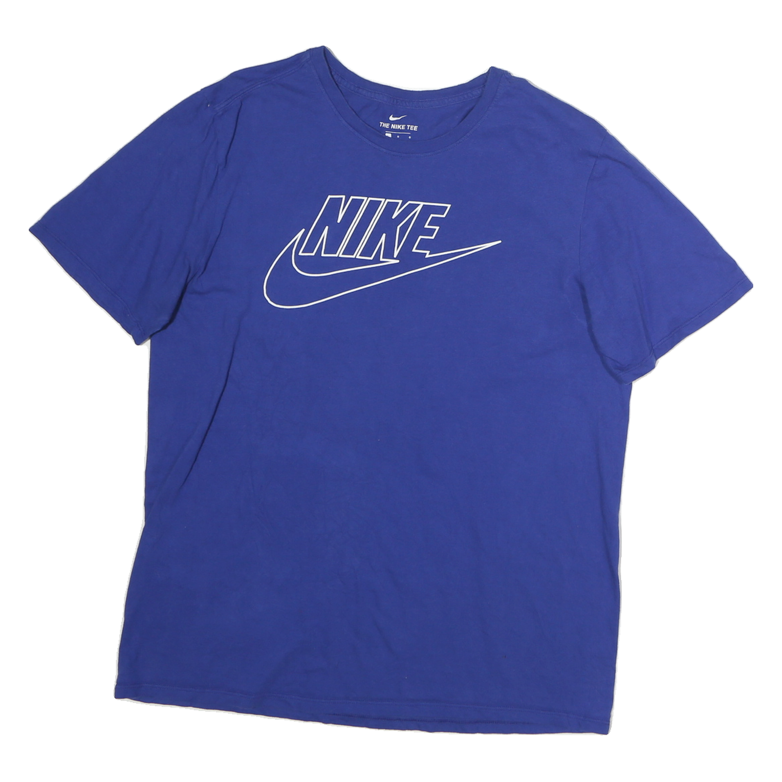 NIKE Mens Blue L T-Shirt Short Sleeve Crew Neck Cotton Sport Casual Refurbished - N/A refurbished available on Cerqular