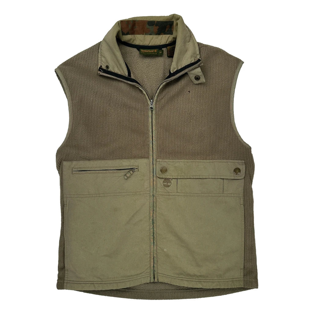 Timberland Fleece Gilet - Small Beige Polyester Refurbished - Thrifted (note: this is a term often used to describe second- refurbished available on Cerqular