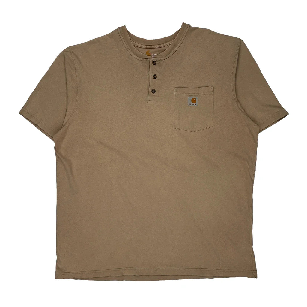 Buy Carhartt T-Shirt - XL Beige Cotton Refurbished - $20.09 Carhartt T-Shirt - XL Beige Cotton Refurbished - Thrifted (note: this is a term often used to describe second- refurbished available on Cerqular