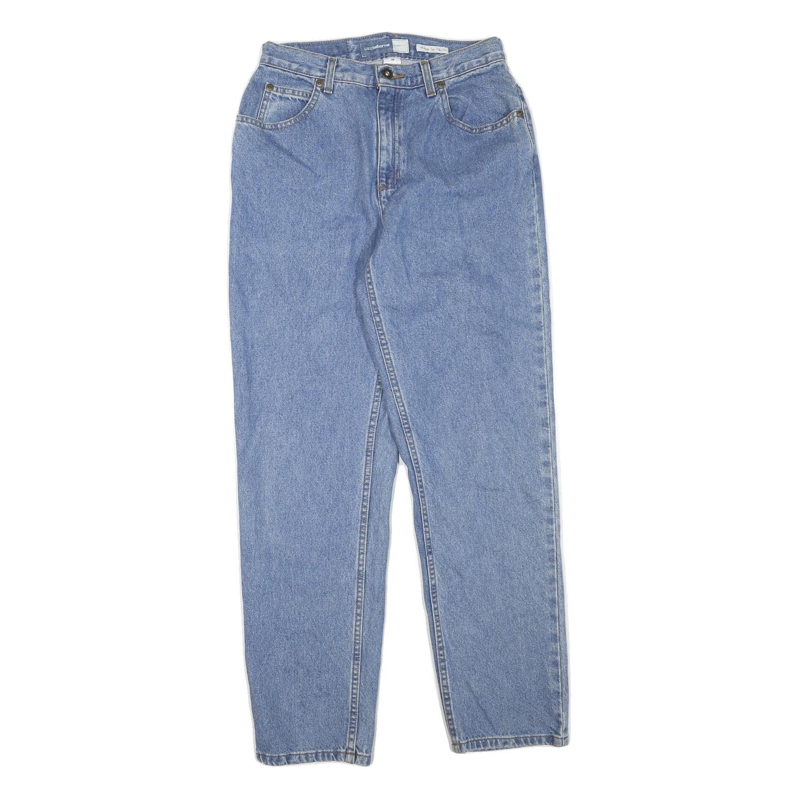 LIZ CLAIBORNE Womens Blue Jeans Regular Straight Denim Light W28 L30 Classic Fit Refurbished - N/A refurbished available on Cerqular