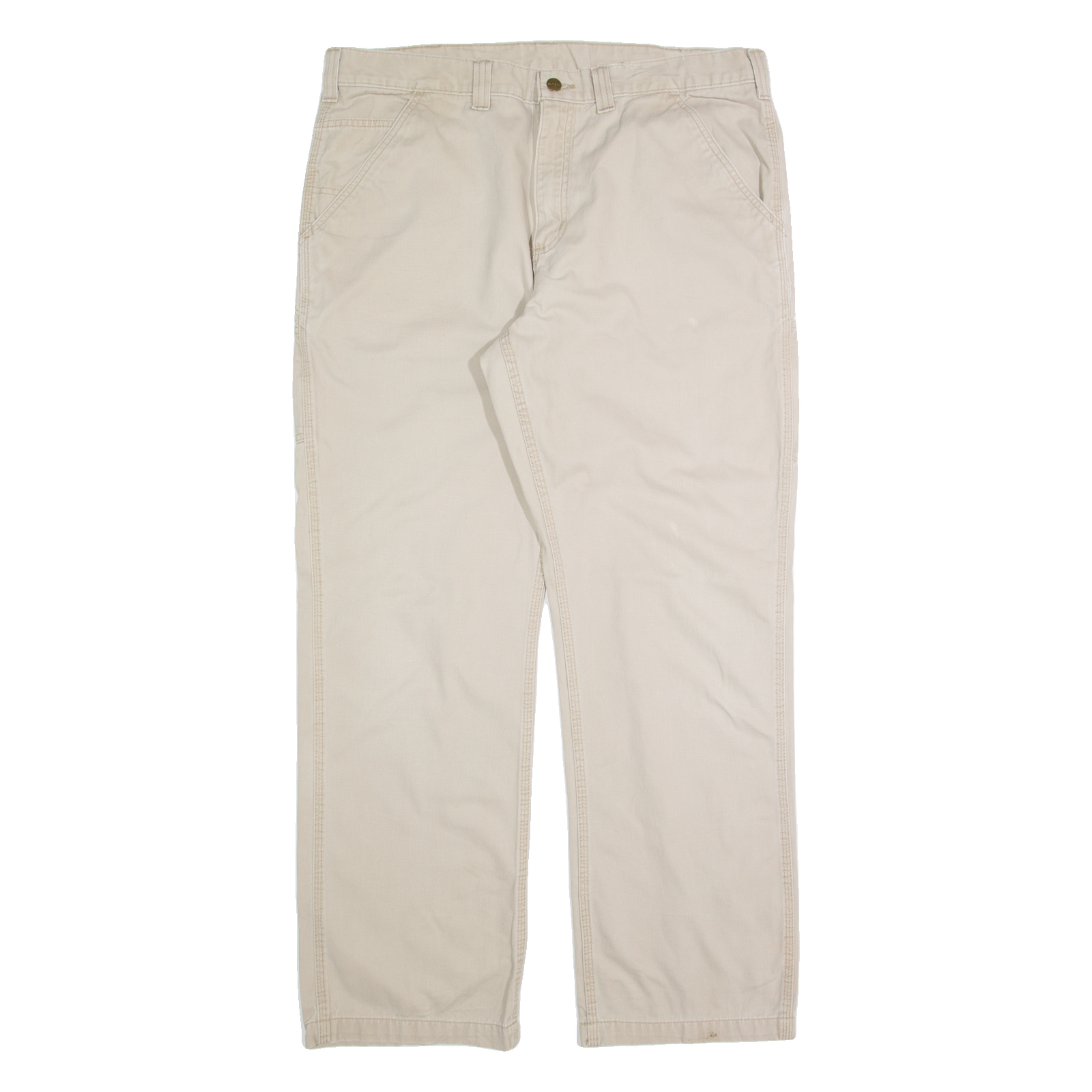 CARHARTT Workwear Mens Trousers Beige Relaxed Straight W38 L32 Refurbished - N/A refurbished available on Cerqular