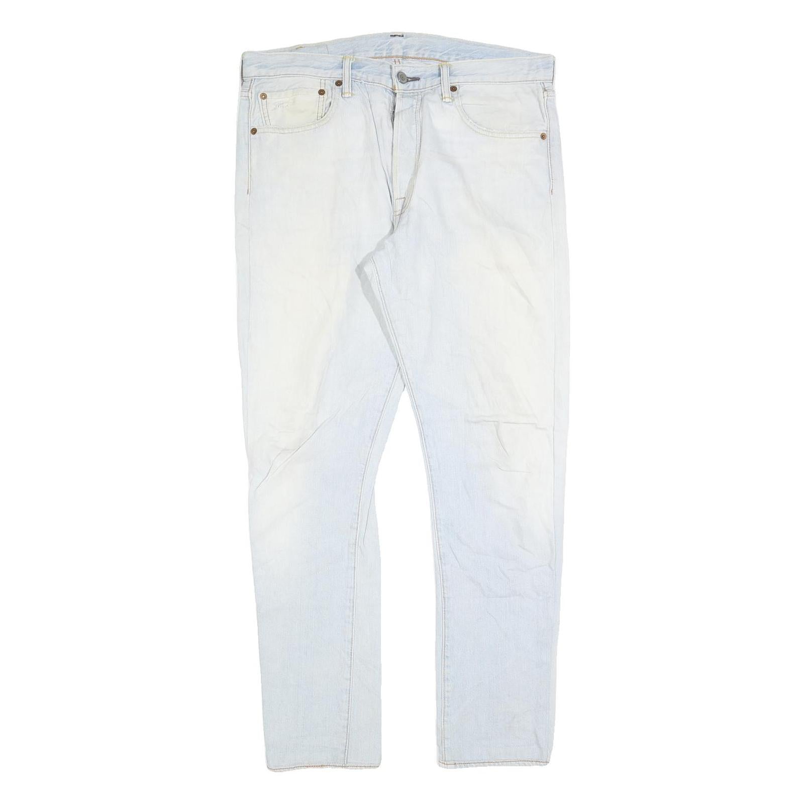 Levis 501 Mens Blue Regular Straight Denim Cotton Blend Light W33 L29 Button Fly Refurbished - N/A refurbished available on Cerqular