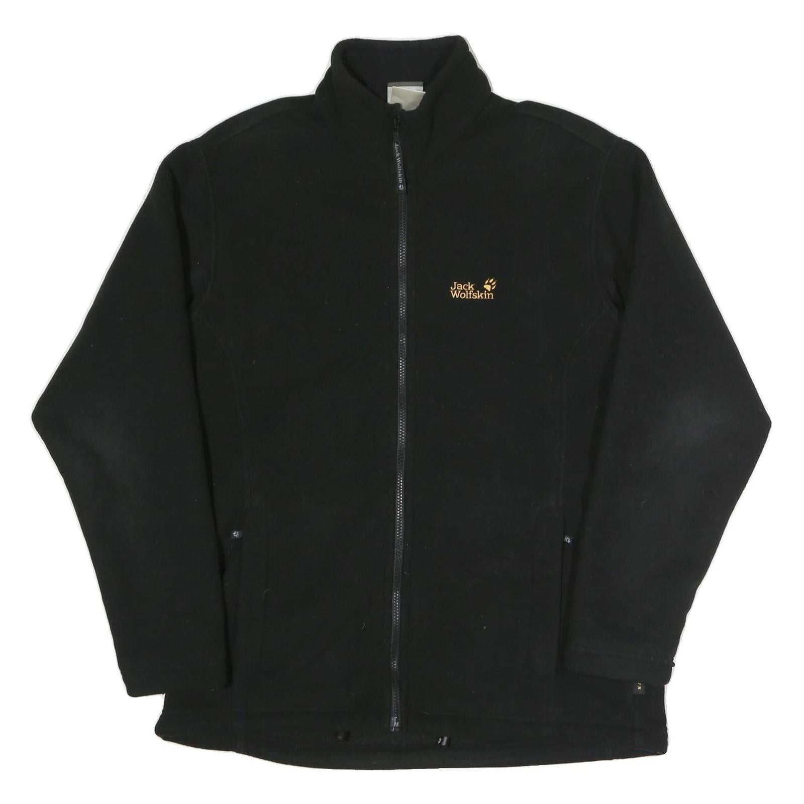 JACK WOLFSKIN Mens Black Jacket XL Polyester Blend Plain Outdoor Zip Sweatshirt Refurbished - N/A refurbished available on Cerqular
