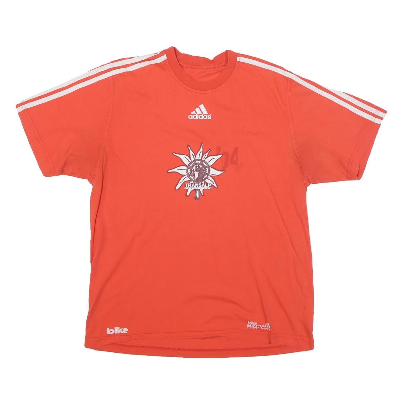 ADIDAS Mens Red Transalp Graphic T-Shirt S Short Sleeve Crew Neck Sportswear Refurbished - N/A refurbished available on Cerqular