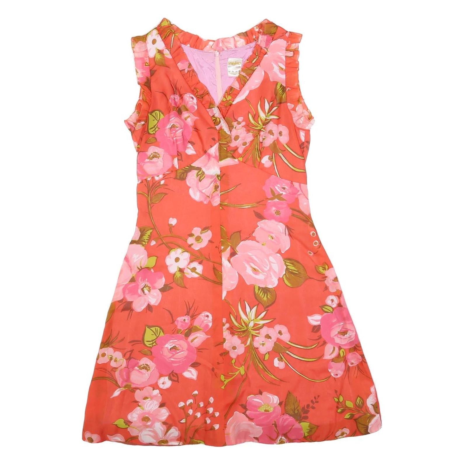 WEKO Womens Red Floral Day Woven Sleeveless Short Dress Size S Refurbished - N/A refurbished available on Cerqular