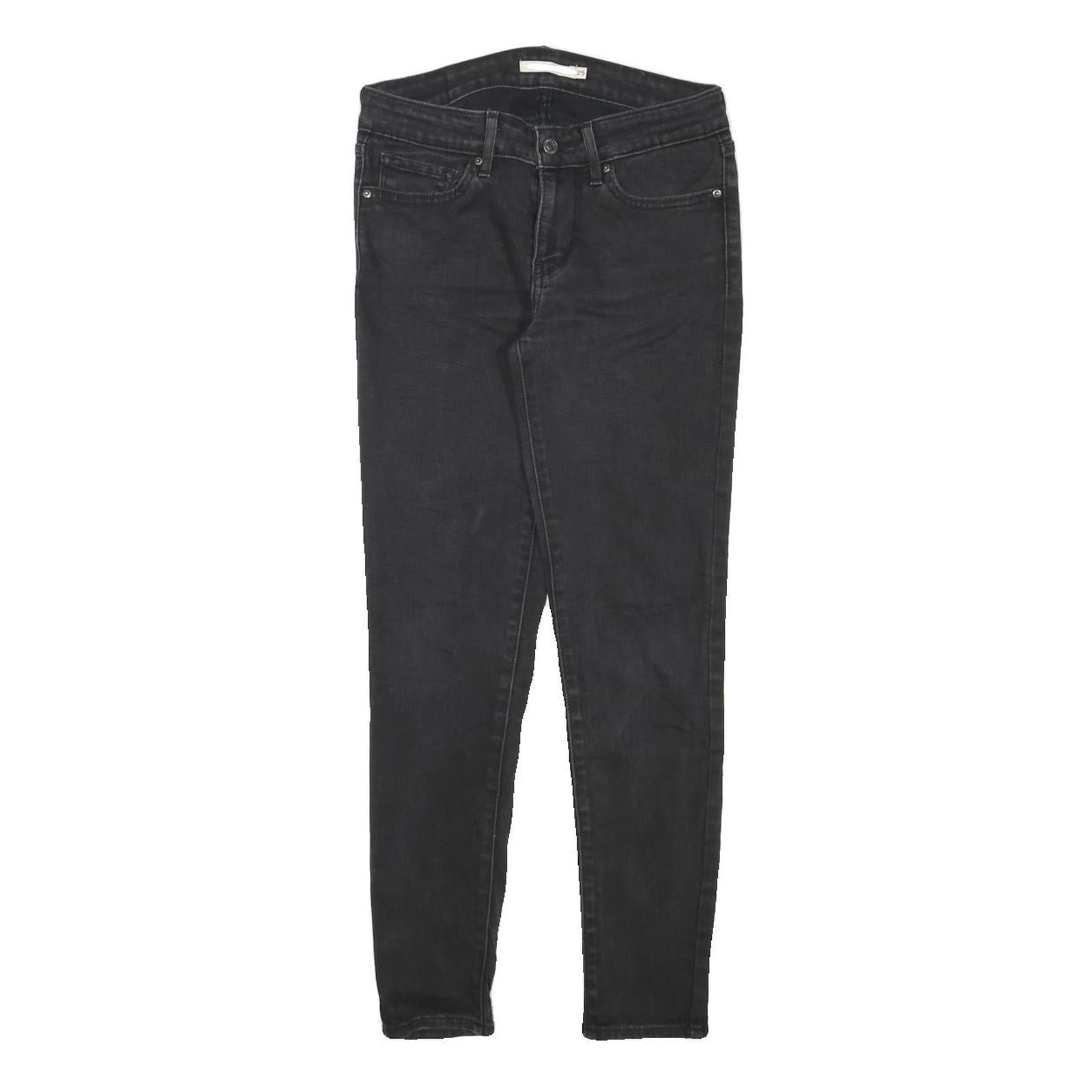 LEVI'S Womens Jeans Black Slim Skinny Denim W26 L26 Stretch Comfort Zip Refurbished - N/A refurbished available on Cerqular