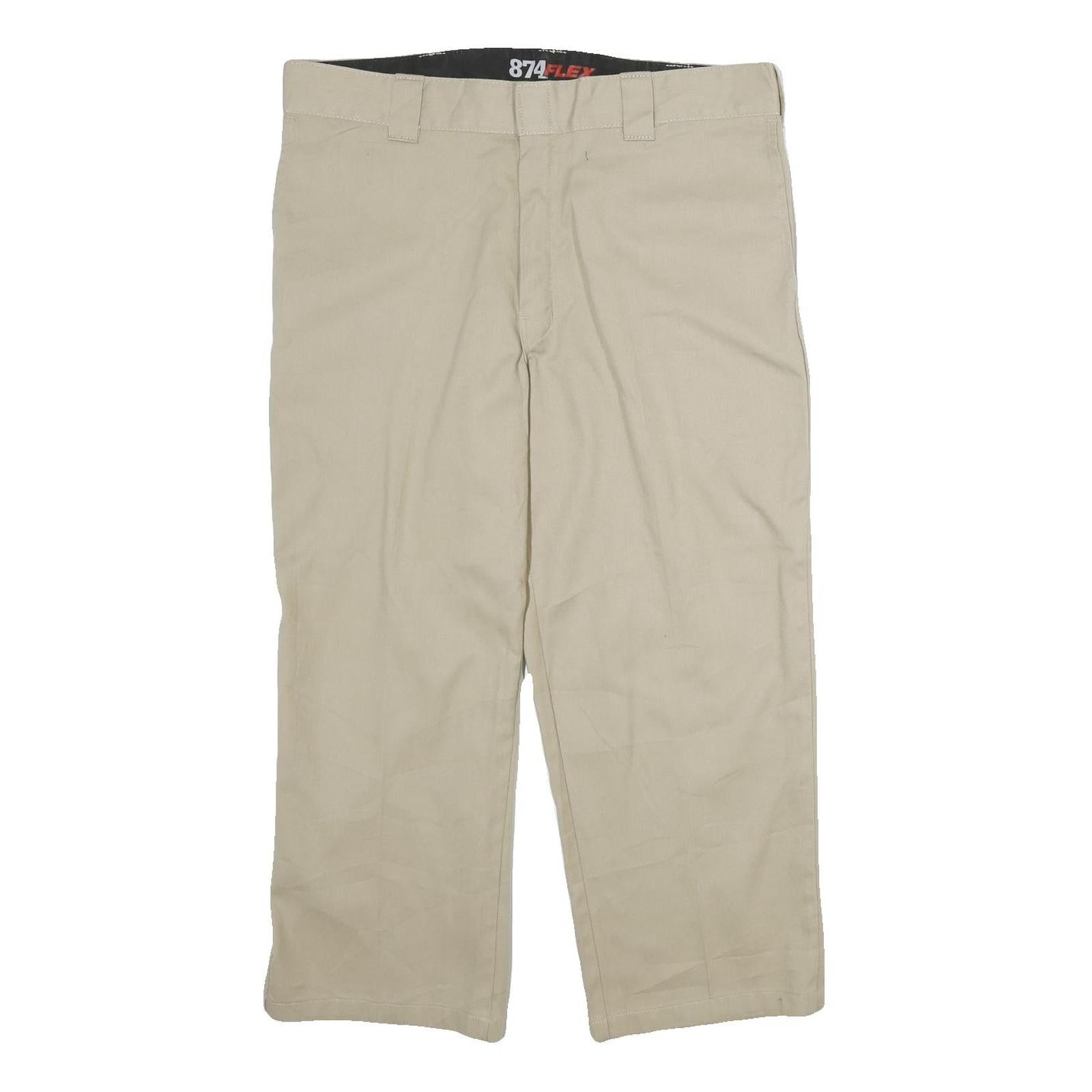 DICKIES Mens Beige Cotton Regular Straight Trousers W38 L30 Workwear Casual Refurbished - N/A refurbished available on Cerqular