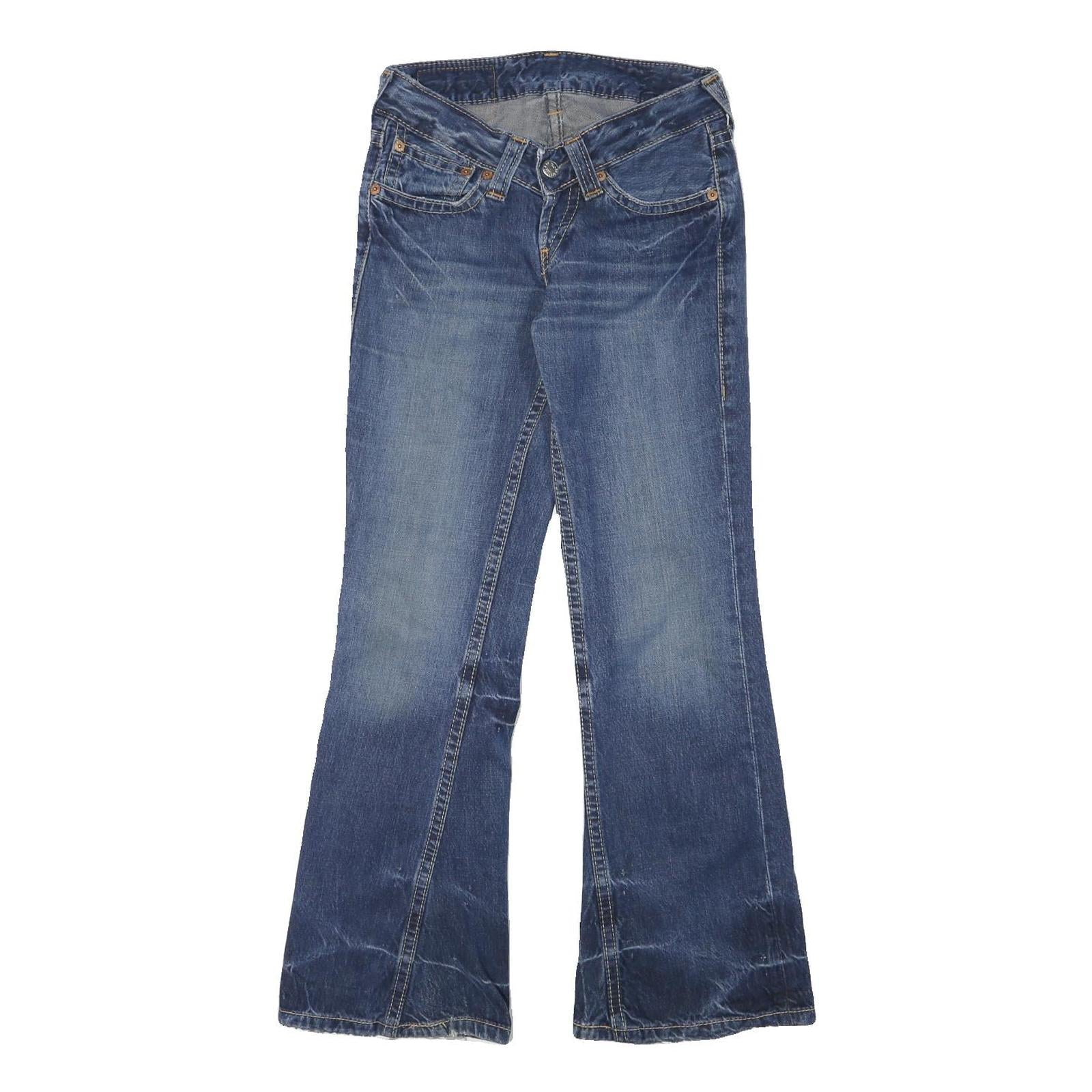 LEVI'S Womens Jeans Blue Regular Flared Denim Medium W28 L31 Classic Fit Zip Refurbished - N/A refurbished available on Cerqular
