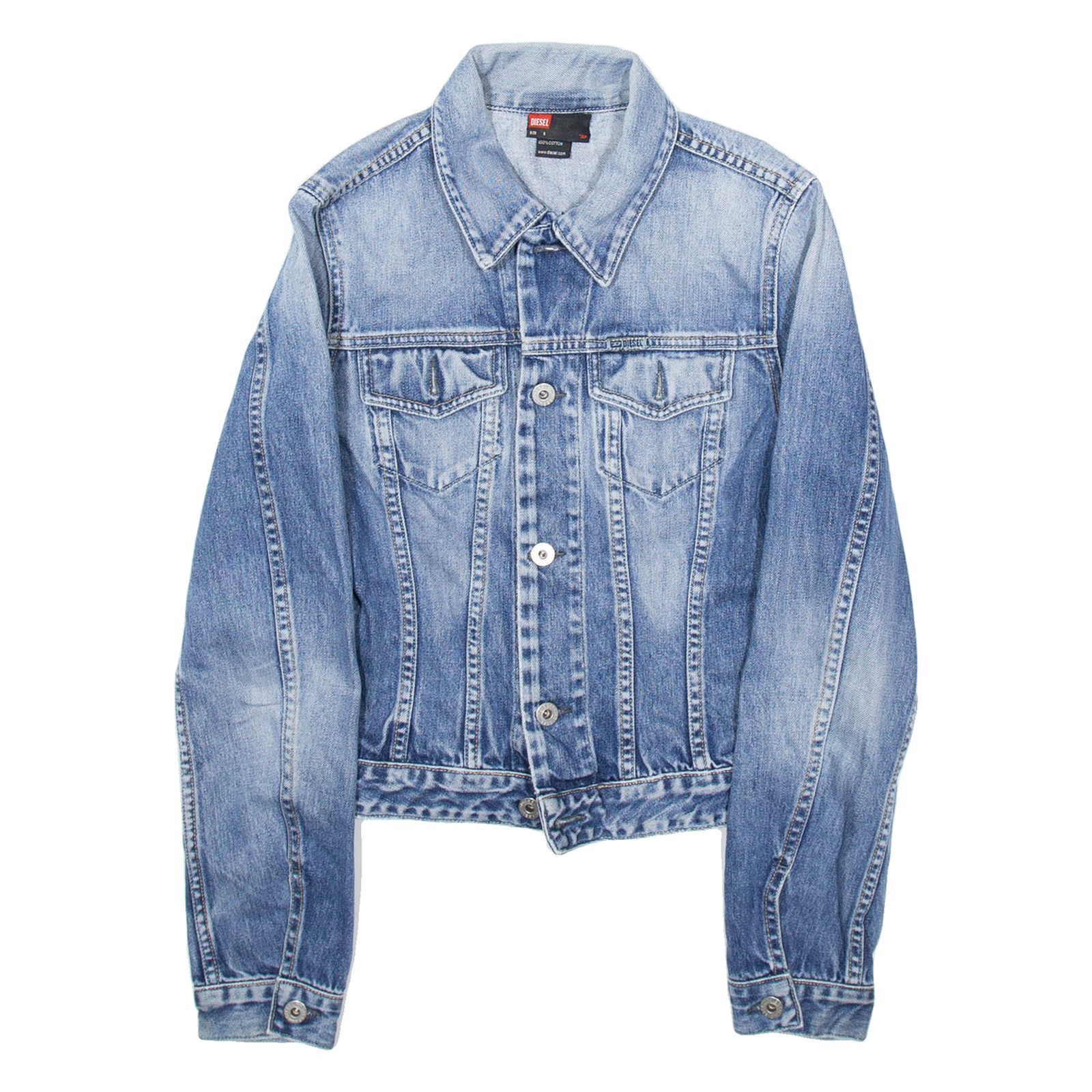 DIESEL Womens Denim Jacket Blue S Refurbished - N/A refurbished available on Cerqular