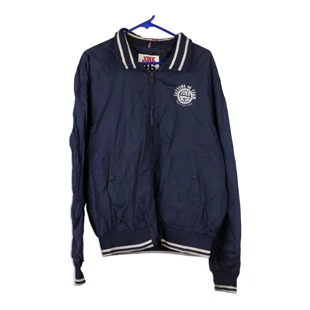 Daytona 46 Team Sport Windbreaker - 2XL Navy Polyester Blend Refurbished - Thrifted (note: this is a term often used to describe second- refurbished available on Cerqular