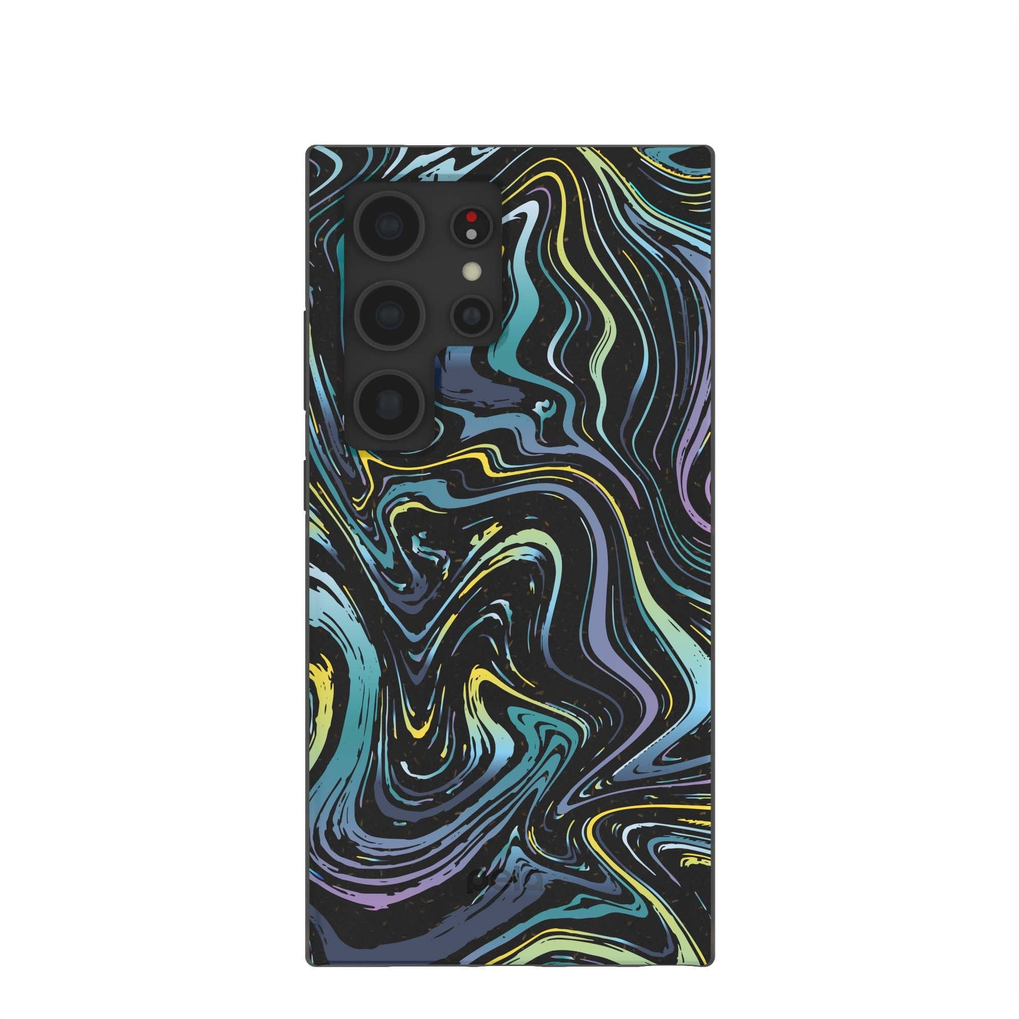 Black Space Waves Samsung Galaxy S24 Ultra Case Refurbished - Pela Case refurbished available on Cerqular