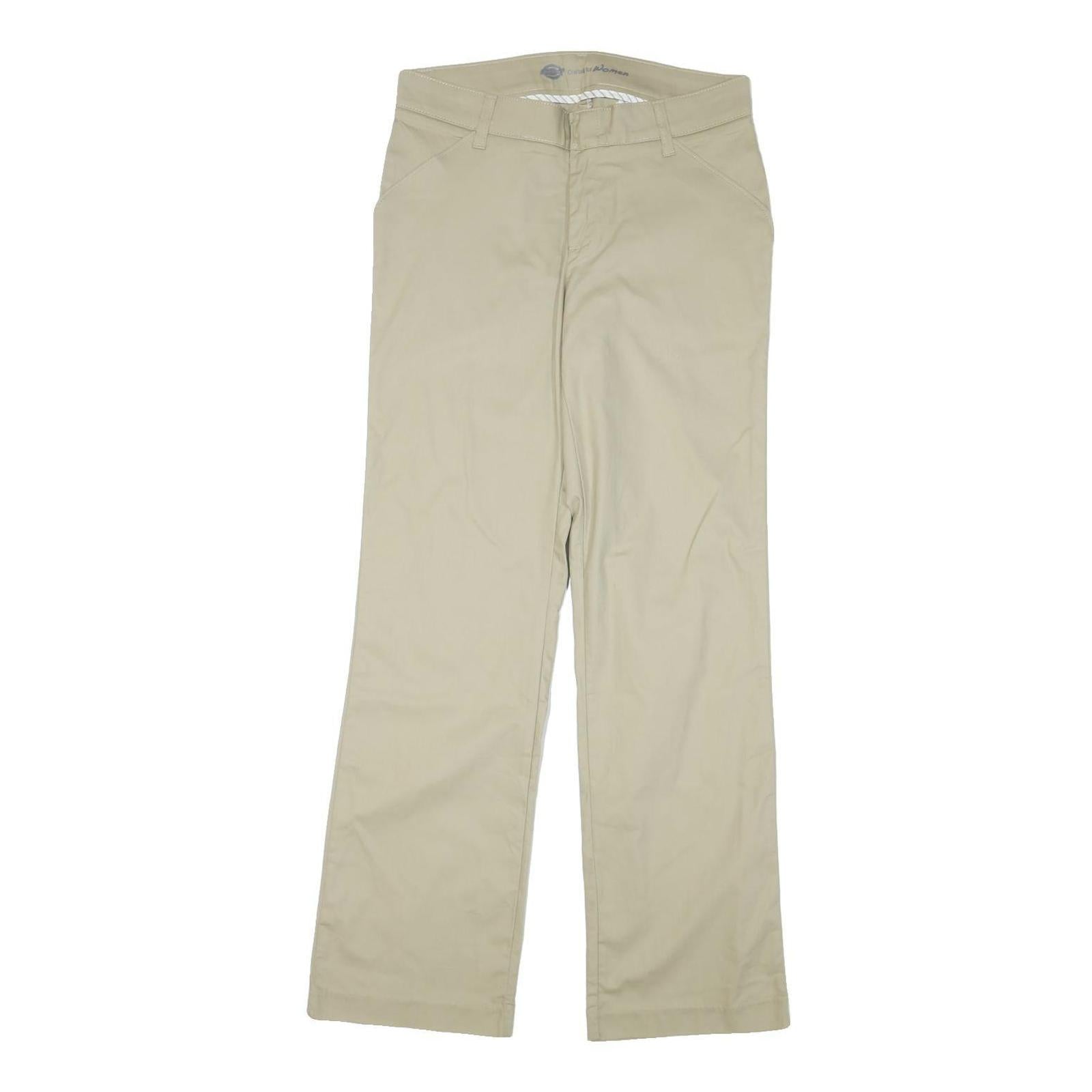 DICKIES Womens Cotton Blend Beige Regular Straight Trousers W30 L32 Workwear Refurbished - N/A refurbished available on Cerqular