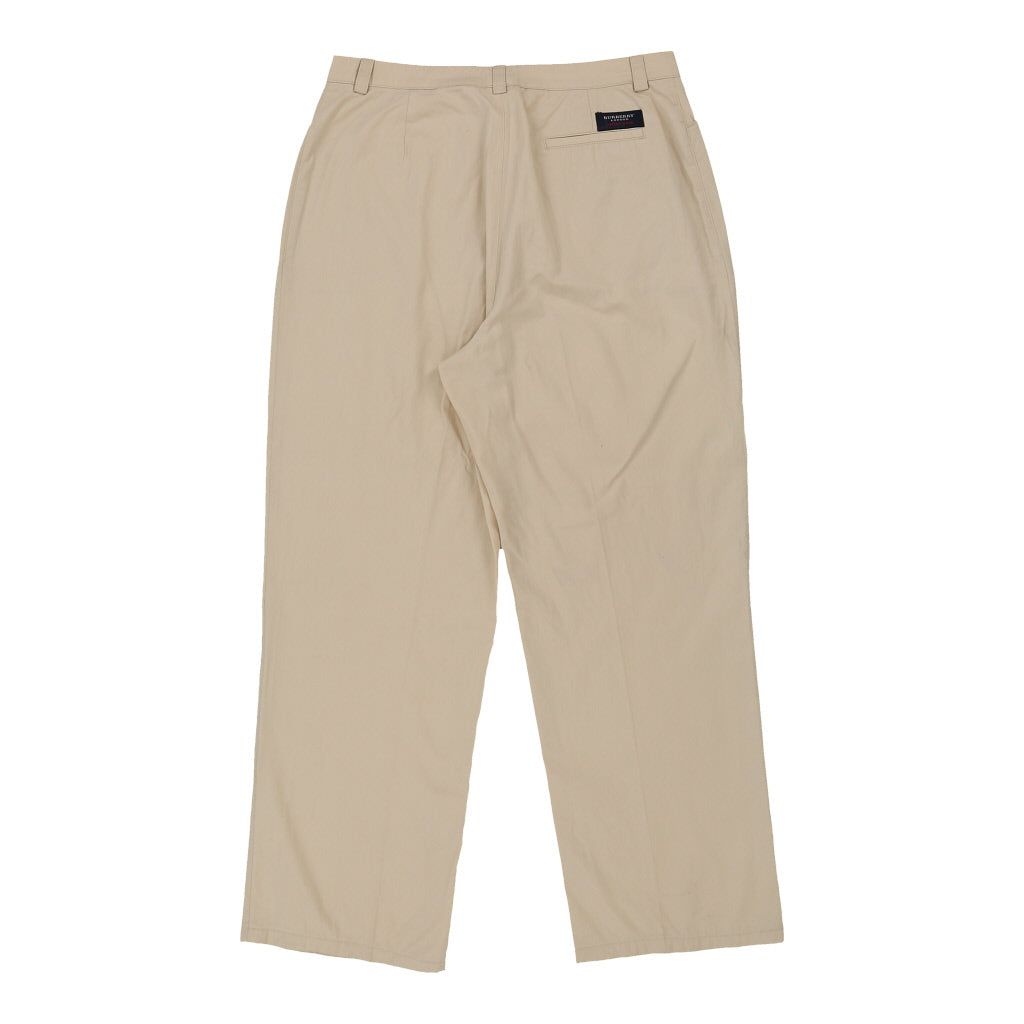 Burberry London Trousers - 30W UK 10 Beige Cotton | Size: UK 10 Refurbished - N/A (Preloved Designer is not a specific brand, it refurbished available on Cerqular