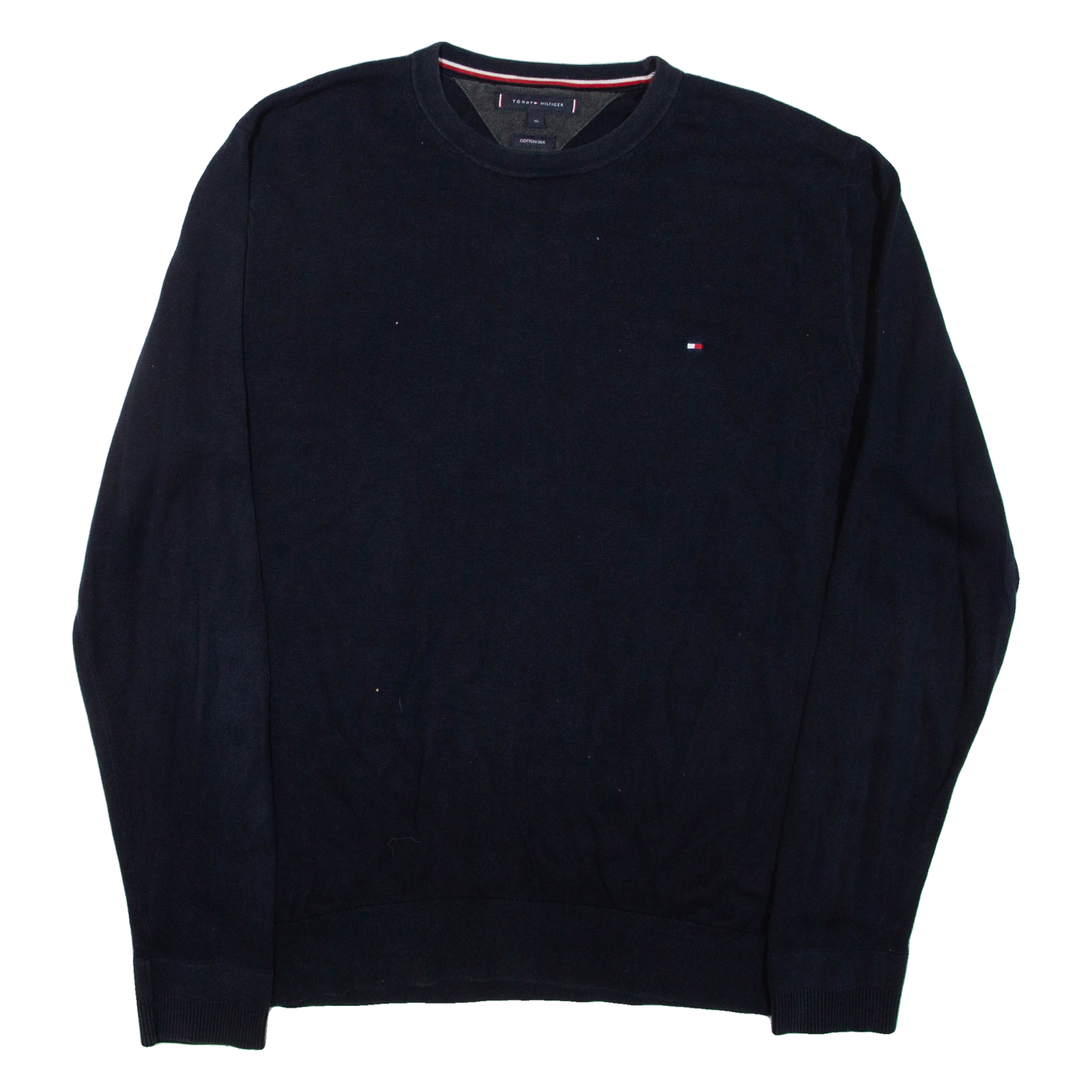 TOMMY HILFIGER Mens Jumper Blue Tight Knit XL Refurbished - N/A refurbished available on Cerqular