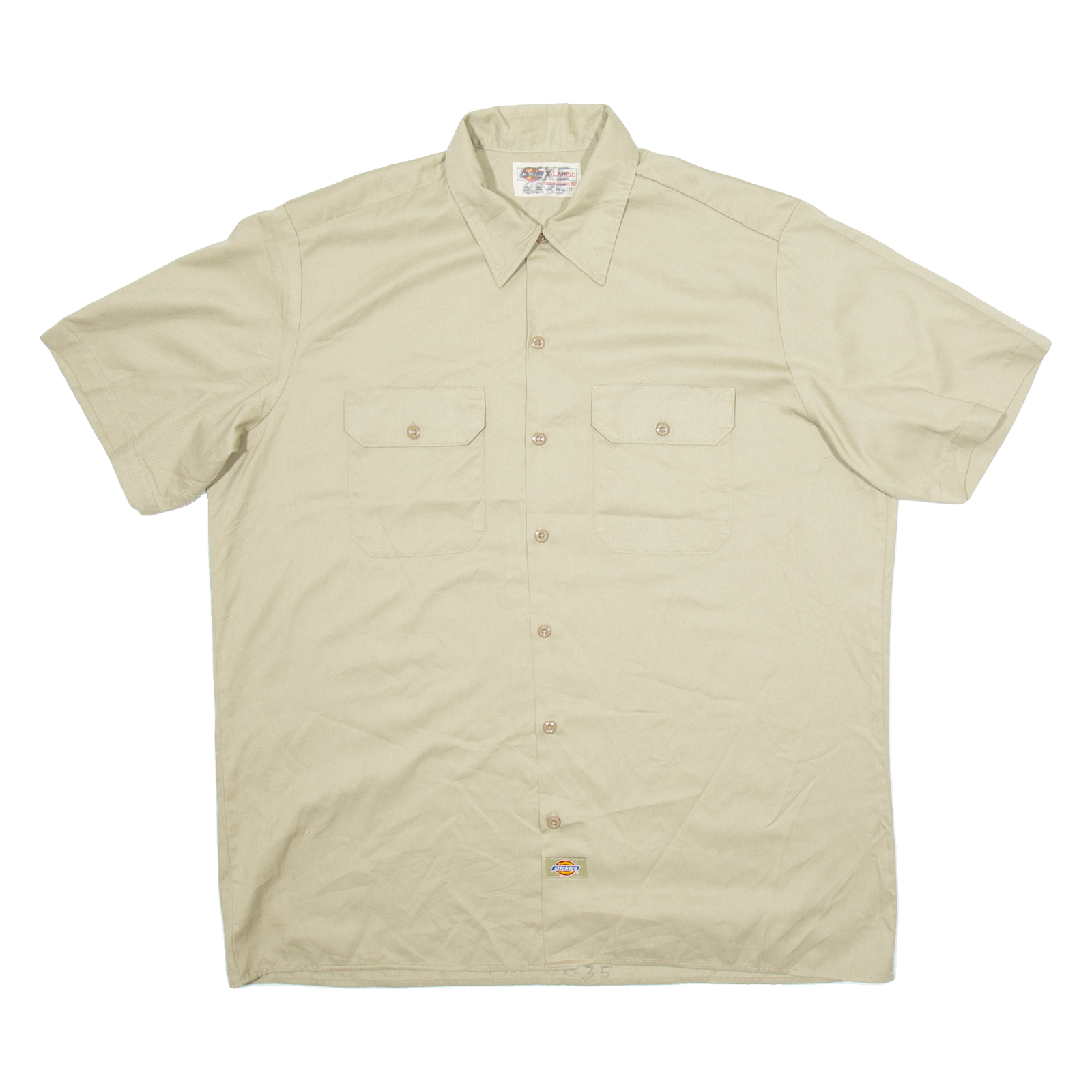 DICKIES Mens Plain Shirt Brown L Refurbished - N/A refurbished available on Cerqular